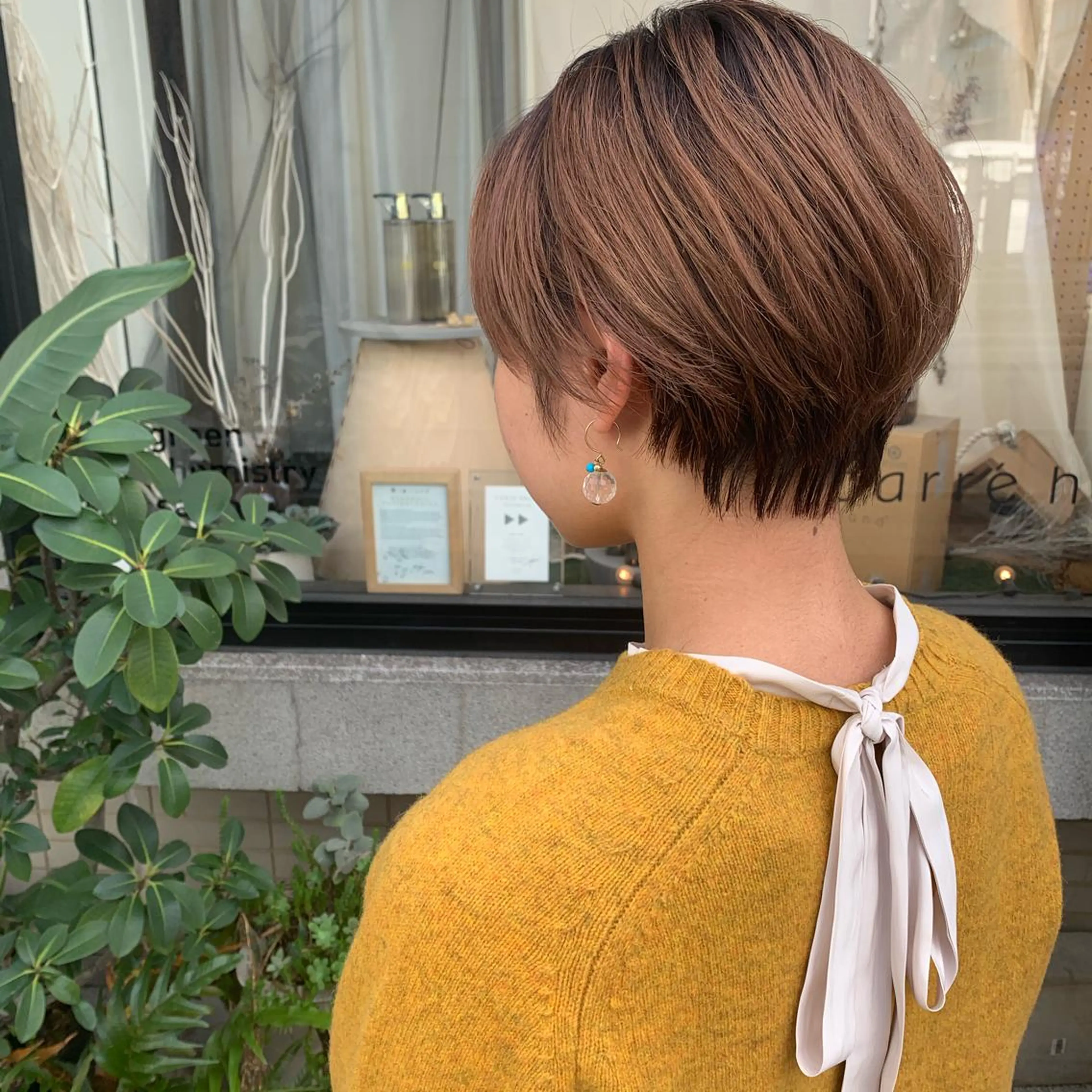 ショート カット ヘアカラー トリートメント 艶髪color💎髪 質改善ストレート大吉のヘアスタイル