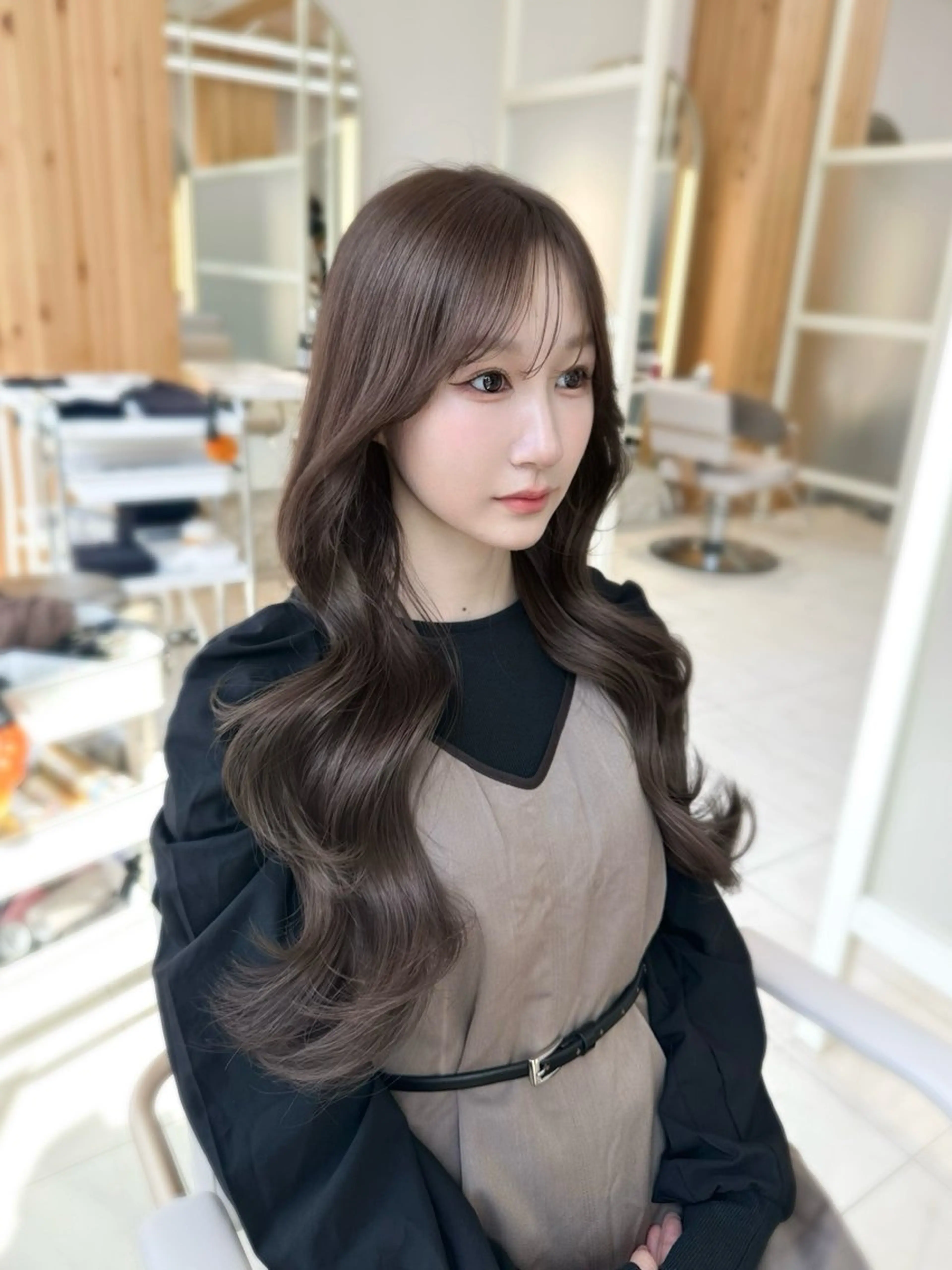 ミディアム カラー カット ヘアカラー トリートメント 🇰🇷韓国風くびれ ヘア🇰🇷中村優大のヘアスタイル