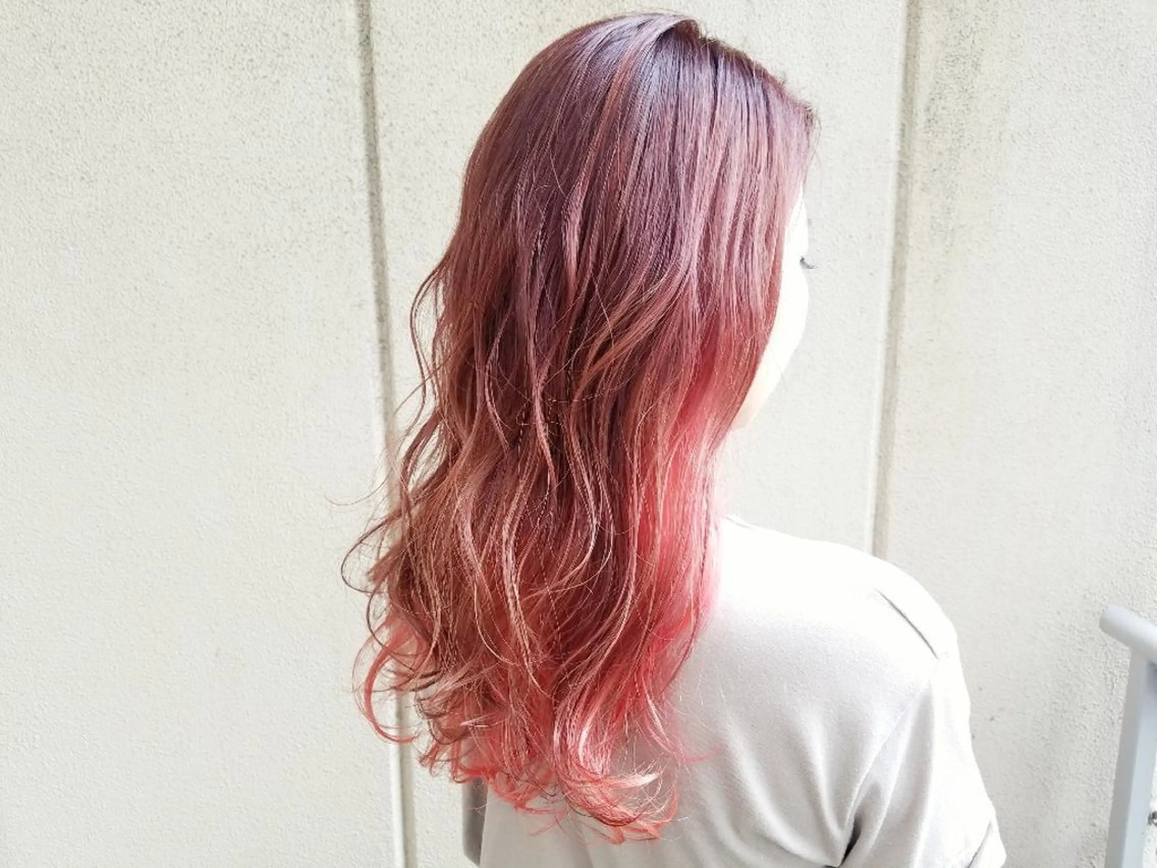 ロング カラー レッドカラー imai /カット/パーマのヘアスタイル