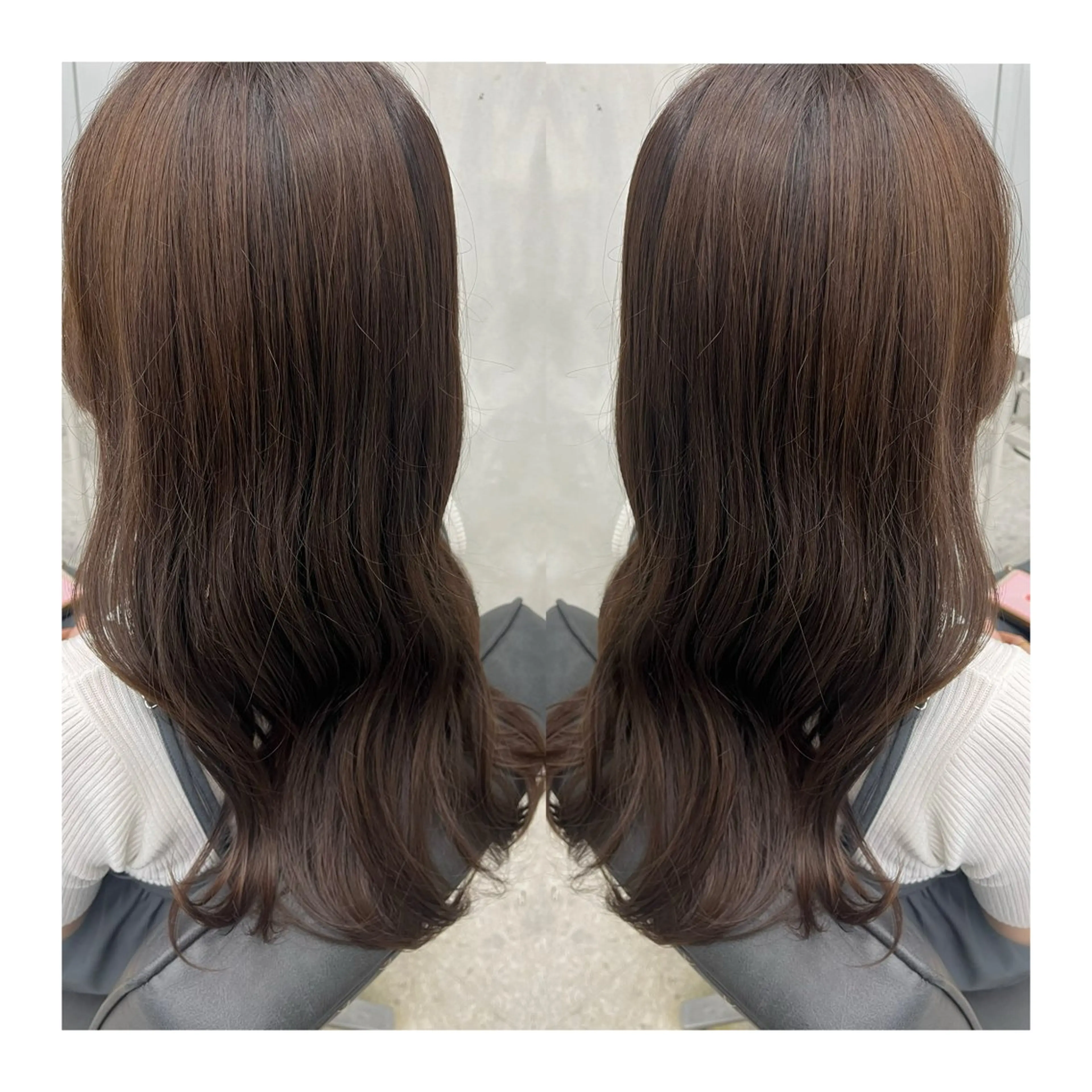 ロング カット ヘアカラー トリートメント 🩶韓国艶髪🇰🇷 下本夕綺のヘアスタイル