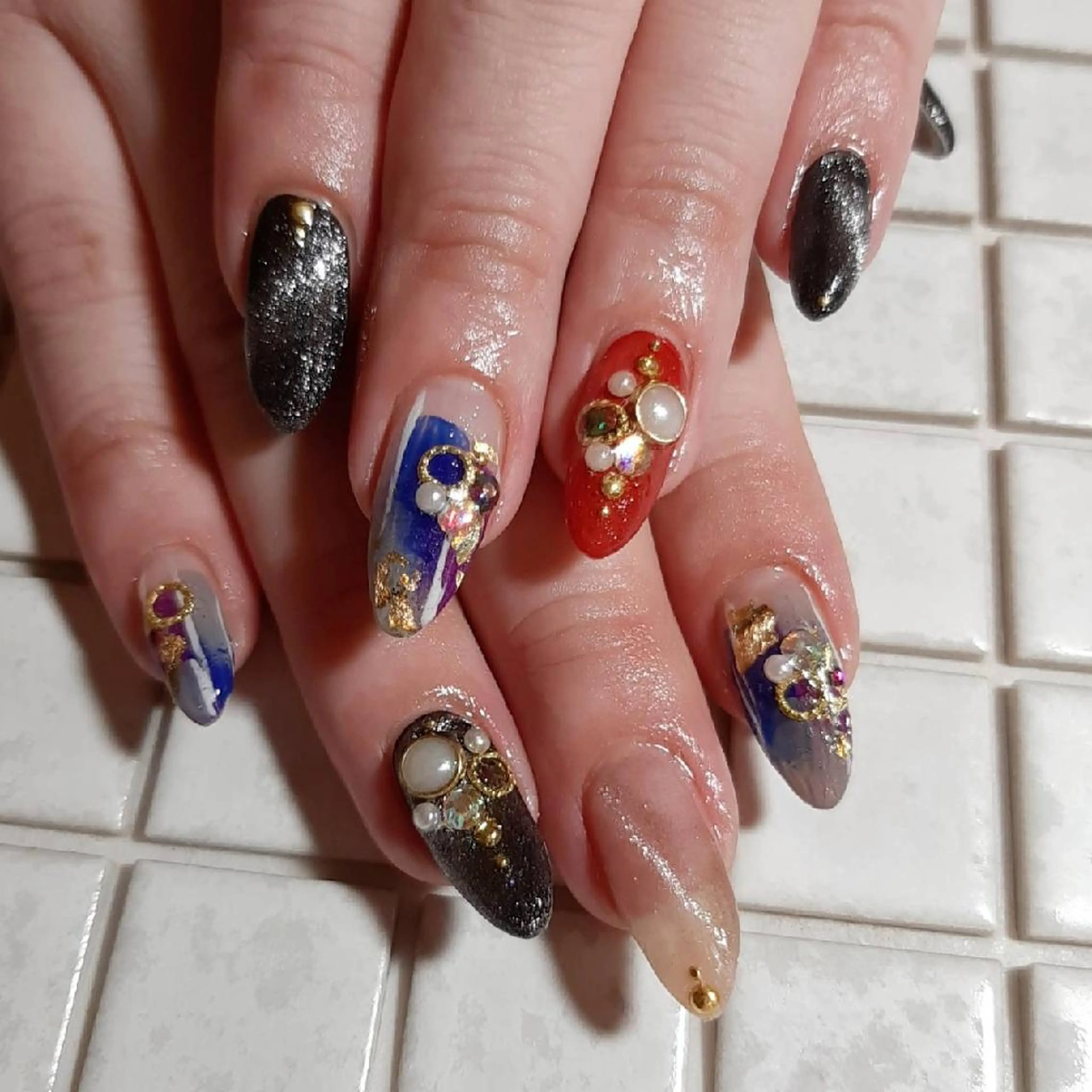 ネイル マグネットネイル ハンドネイル private salon mieのネイルデザイン