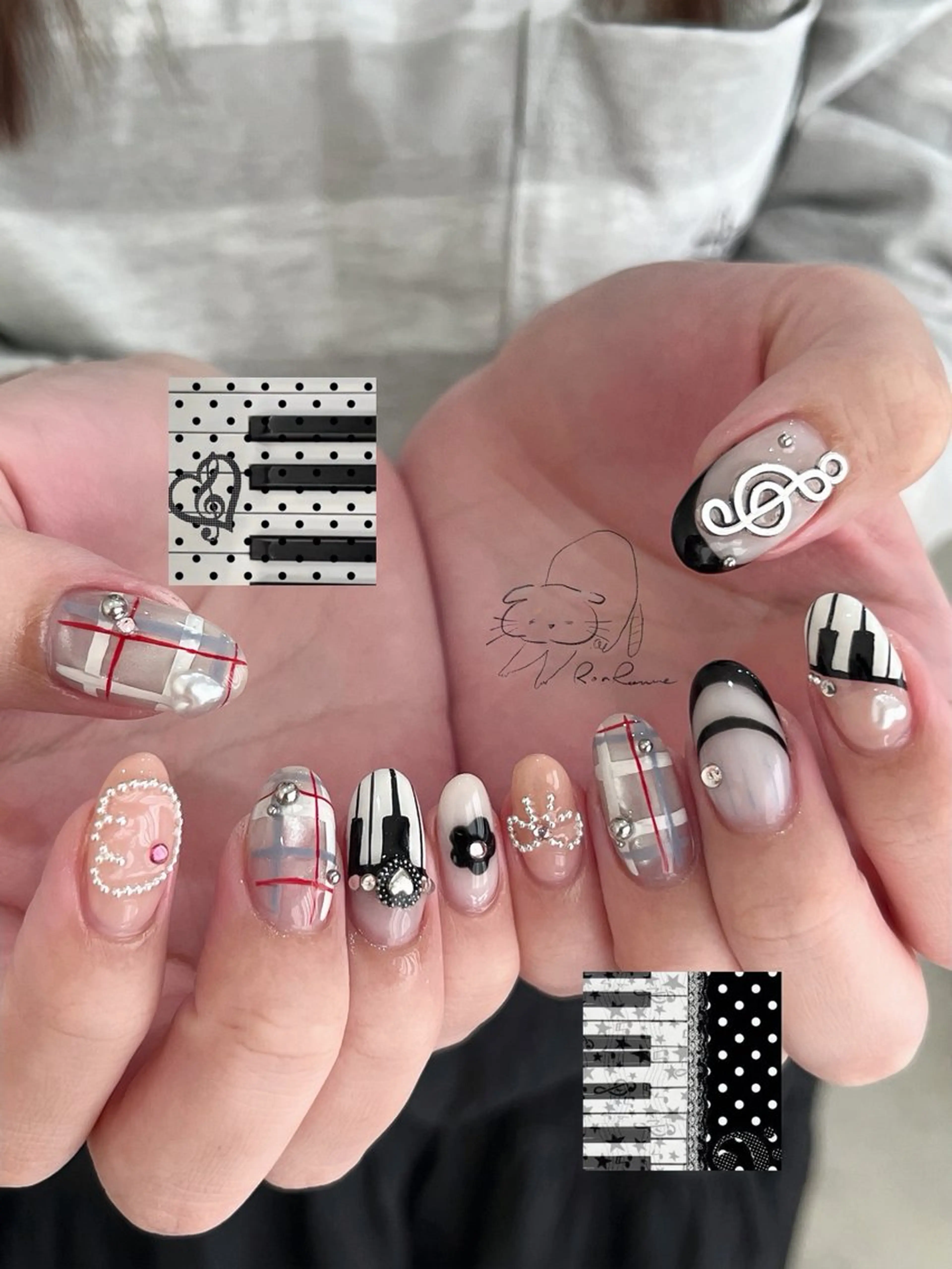 ネイル オーロラネイル 長さ出し フレンチネイル ジェルネイル ミラーネイル ハンドネイル Cho Artネイル所属・ronronne .のネイルデザイン