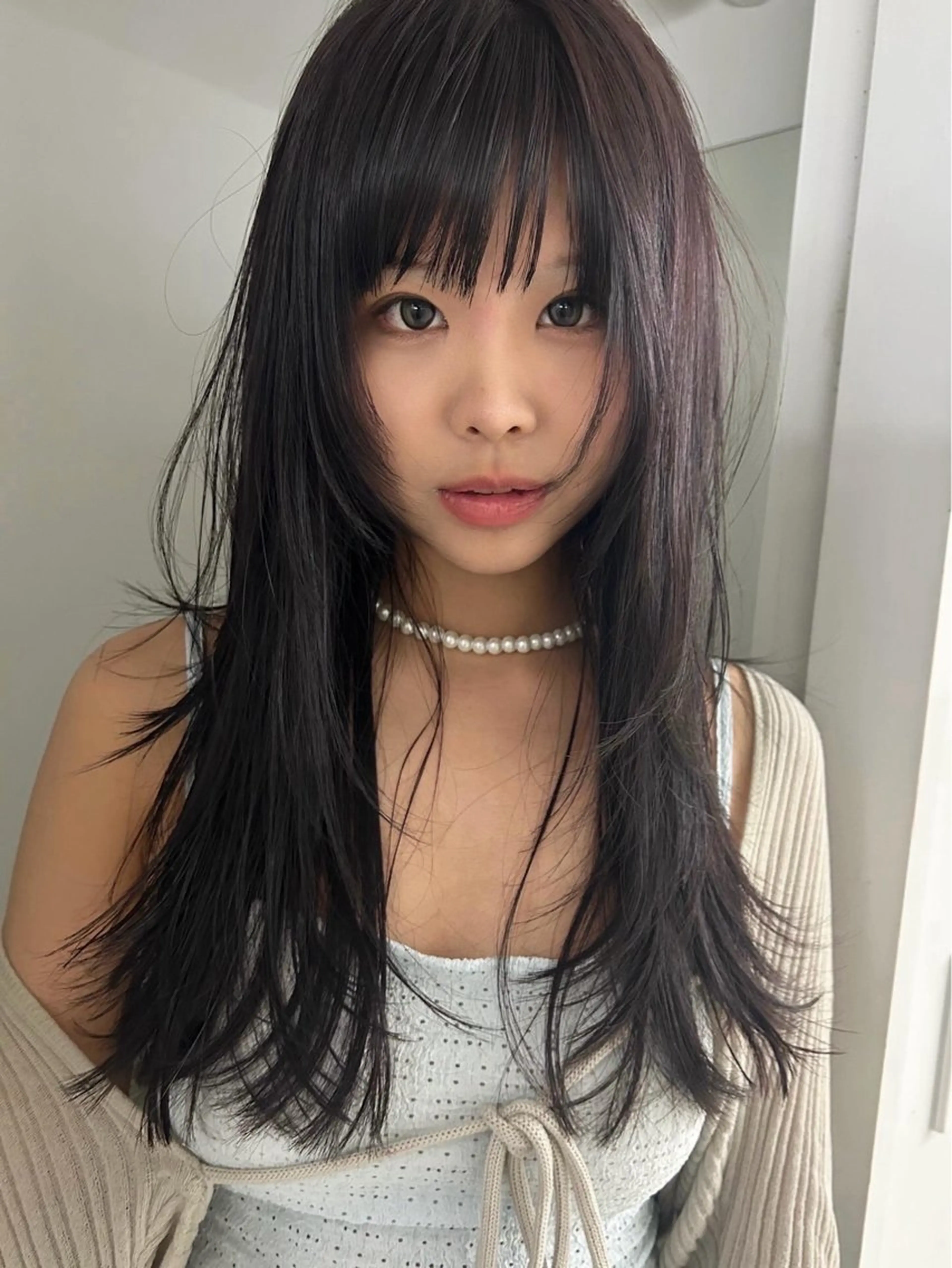 ロング カラー カット ヘアカラー トリートメント hen所属・心斎橋/レイヤー/ ブリーチ/モエのヘアスタイル