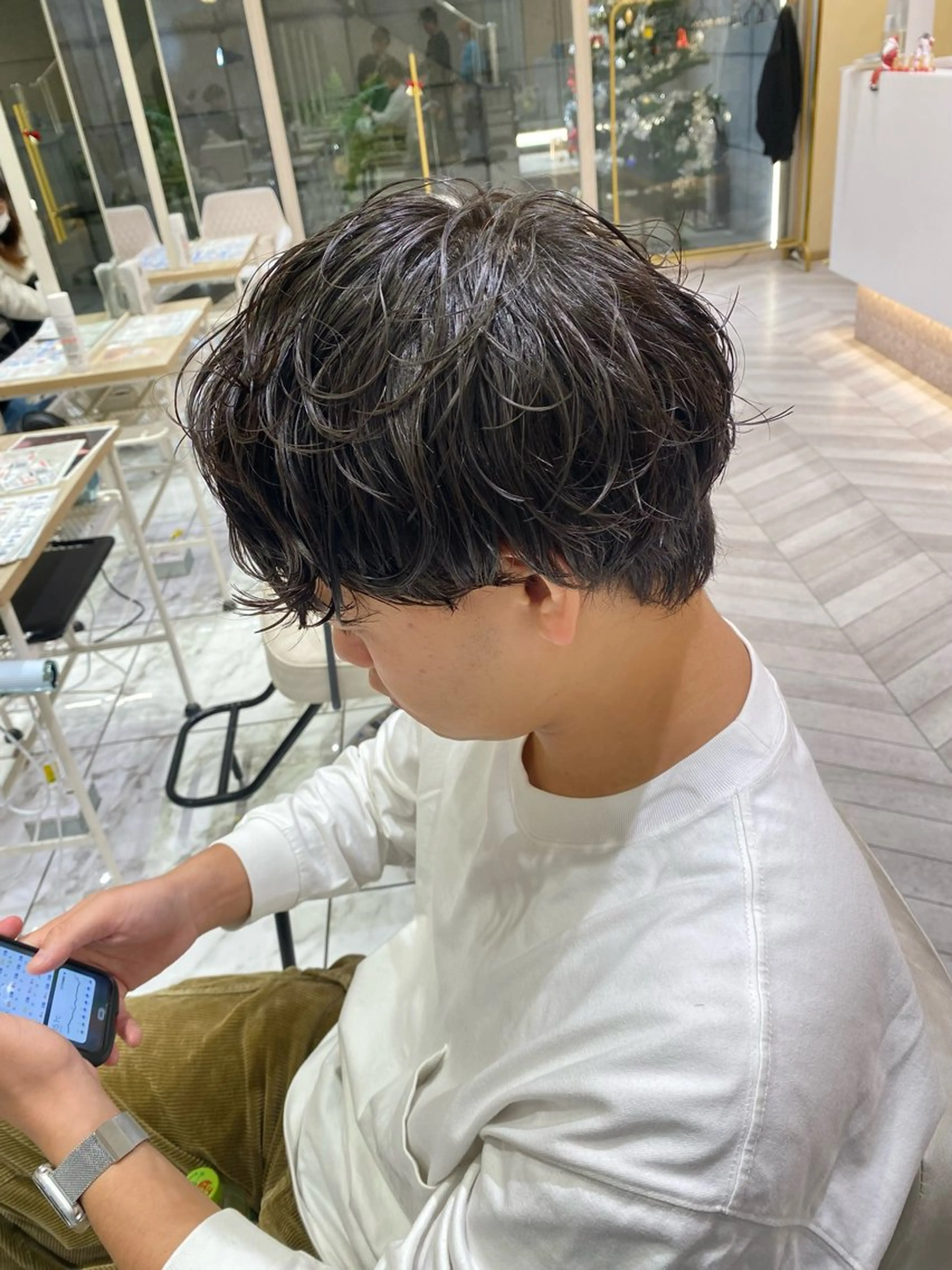 ショート パーマ メンズ 酸スト/フェザー パーマ/三谷海斗のヘアスタイル