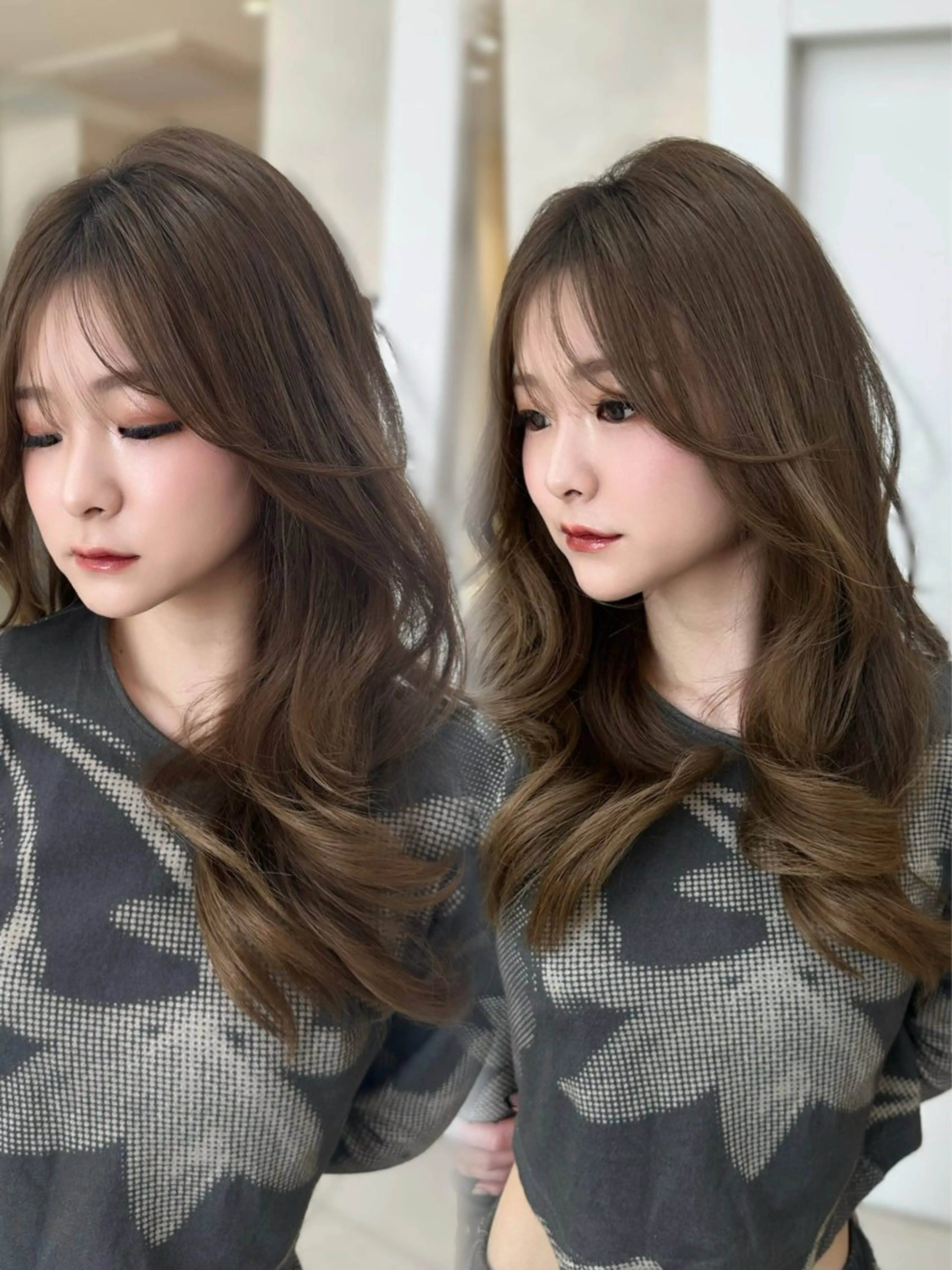 ロング oto🎀×美髪× シースルー前髪🤍のヘアスタイル