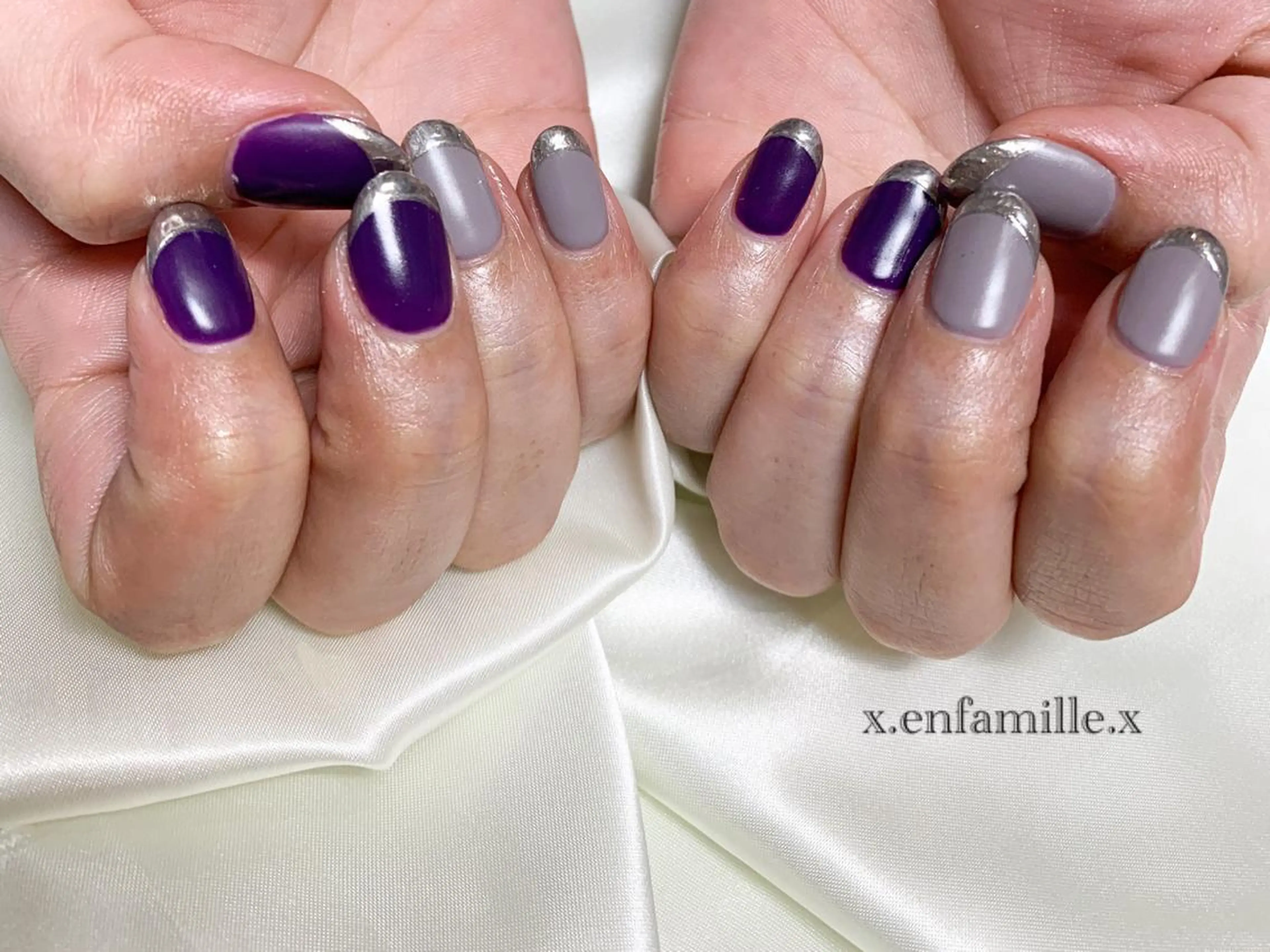 ネイル マットネイル ハンドネイル nail salon en familleのネイルデザイン