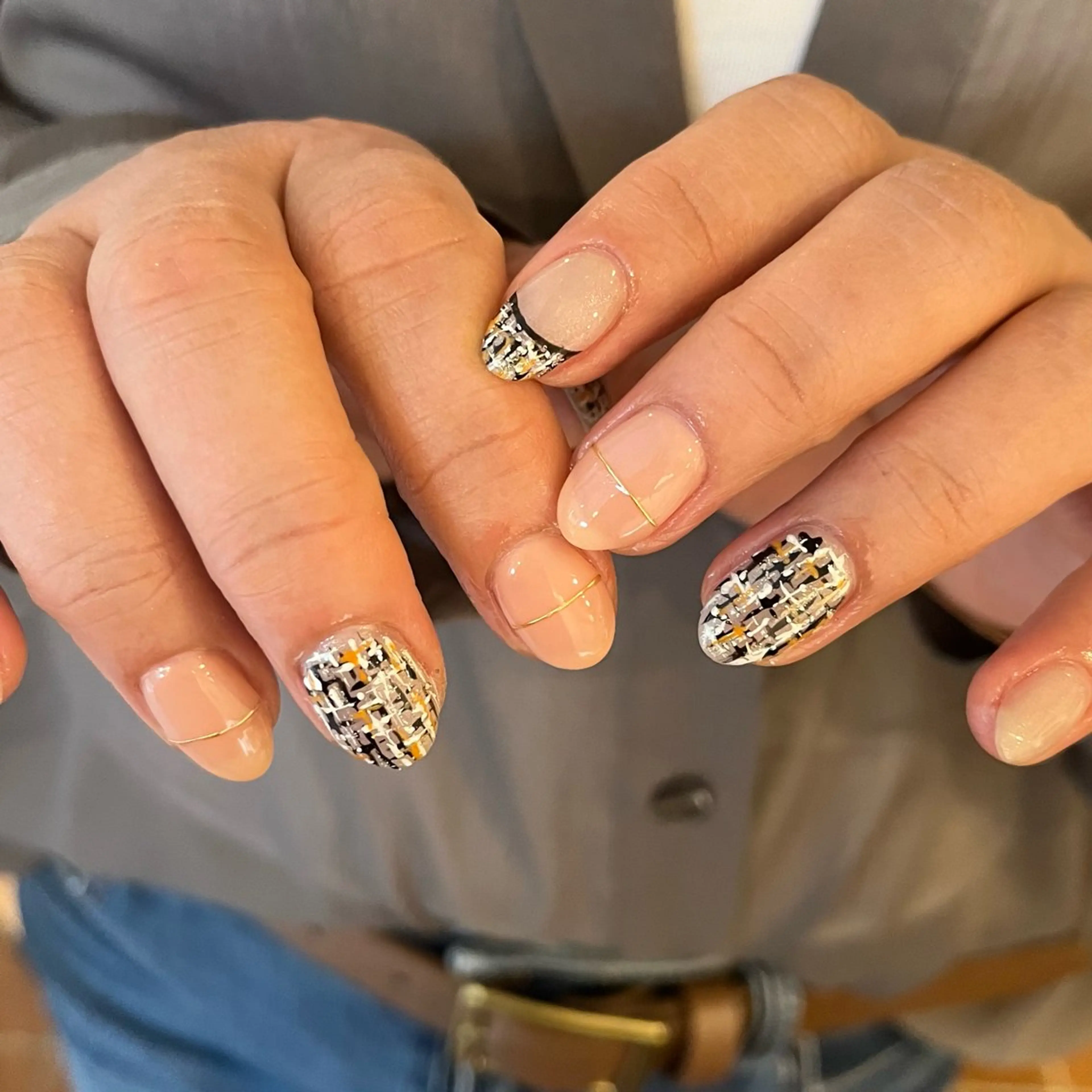 ネイル ツイードネイル ballie／小野原 なつみのネイルデザイン