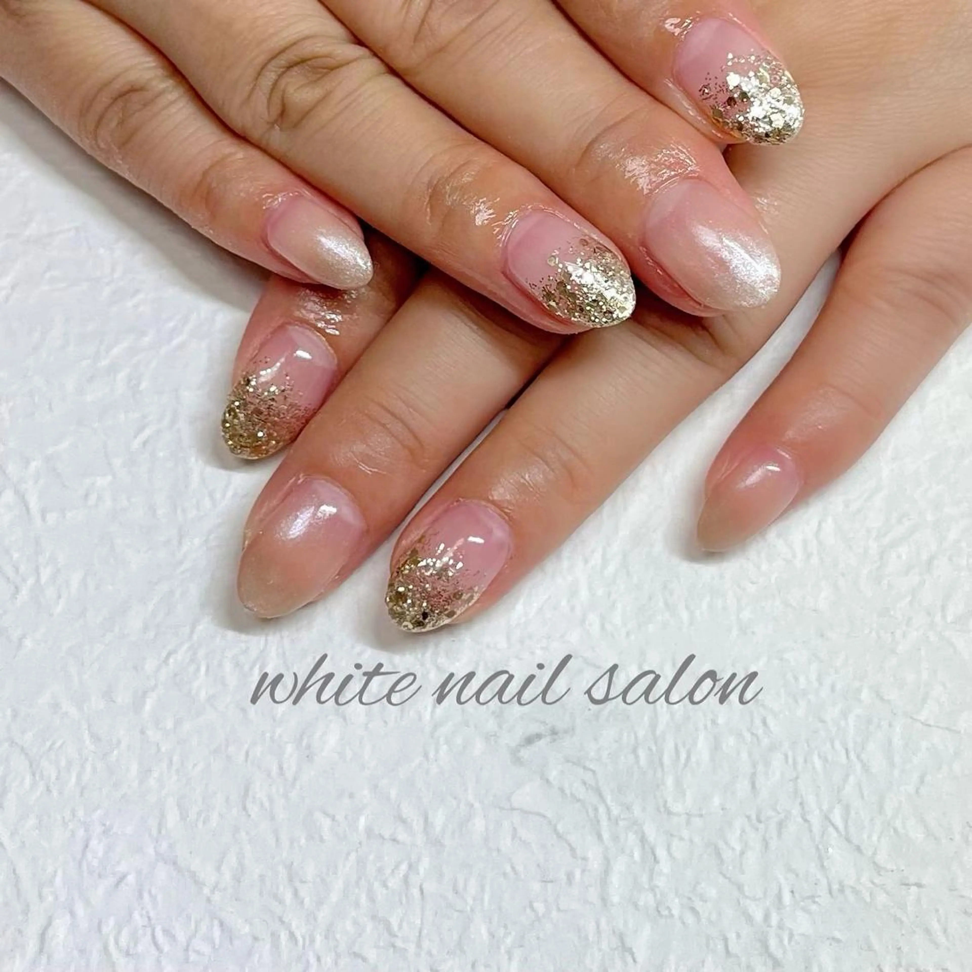 ネイル フットネイル ジェルネイル ハードジェル ラメ(グリッター) 持ち込み ハンドネイル white nail salonのネイルデザイン
