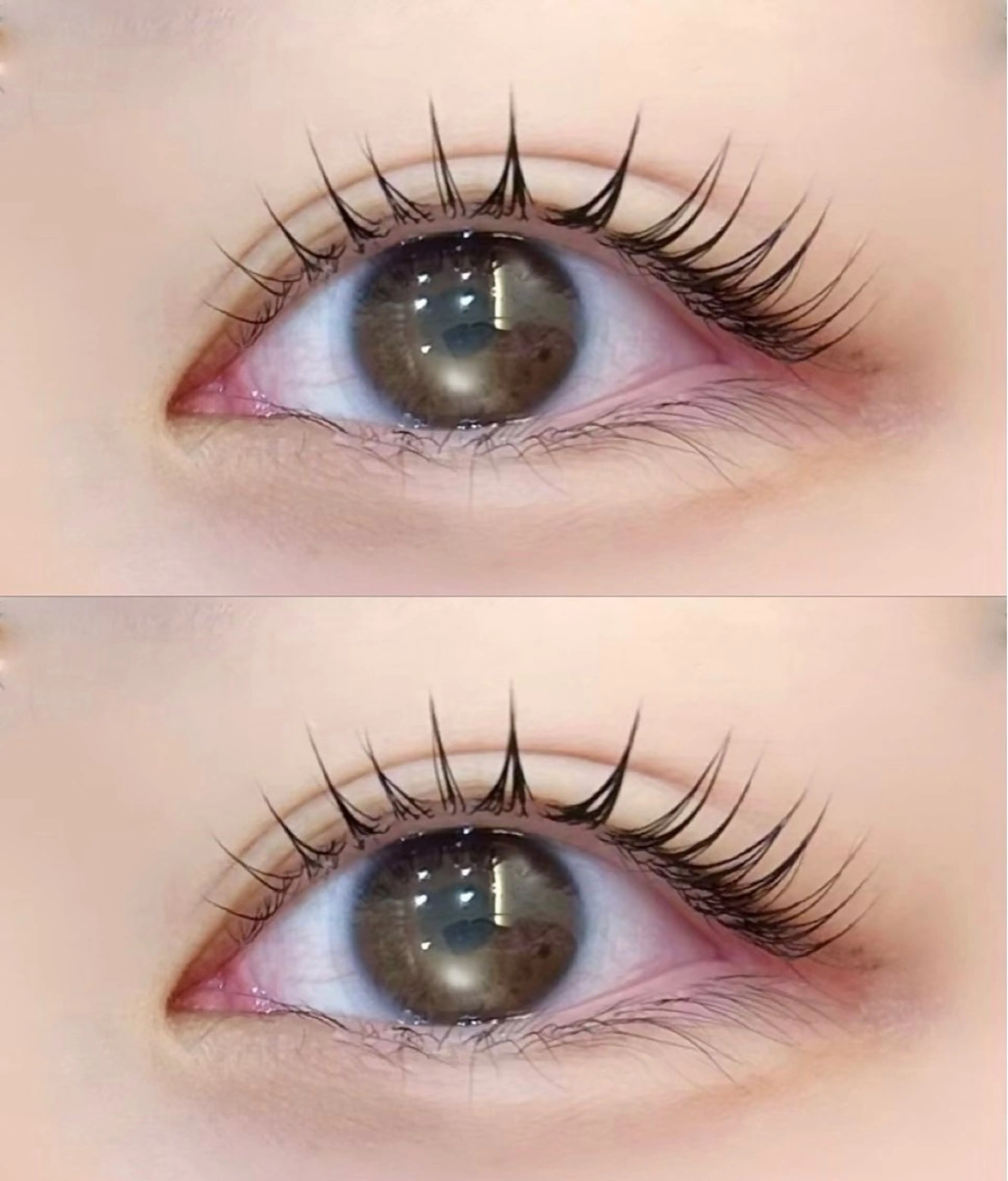 マツエク・マツパ 一重×まつ毛パーマ eve🐰束間まつ毛 /透明感カラーのヘアスタイル