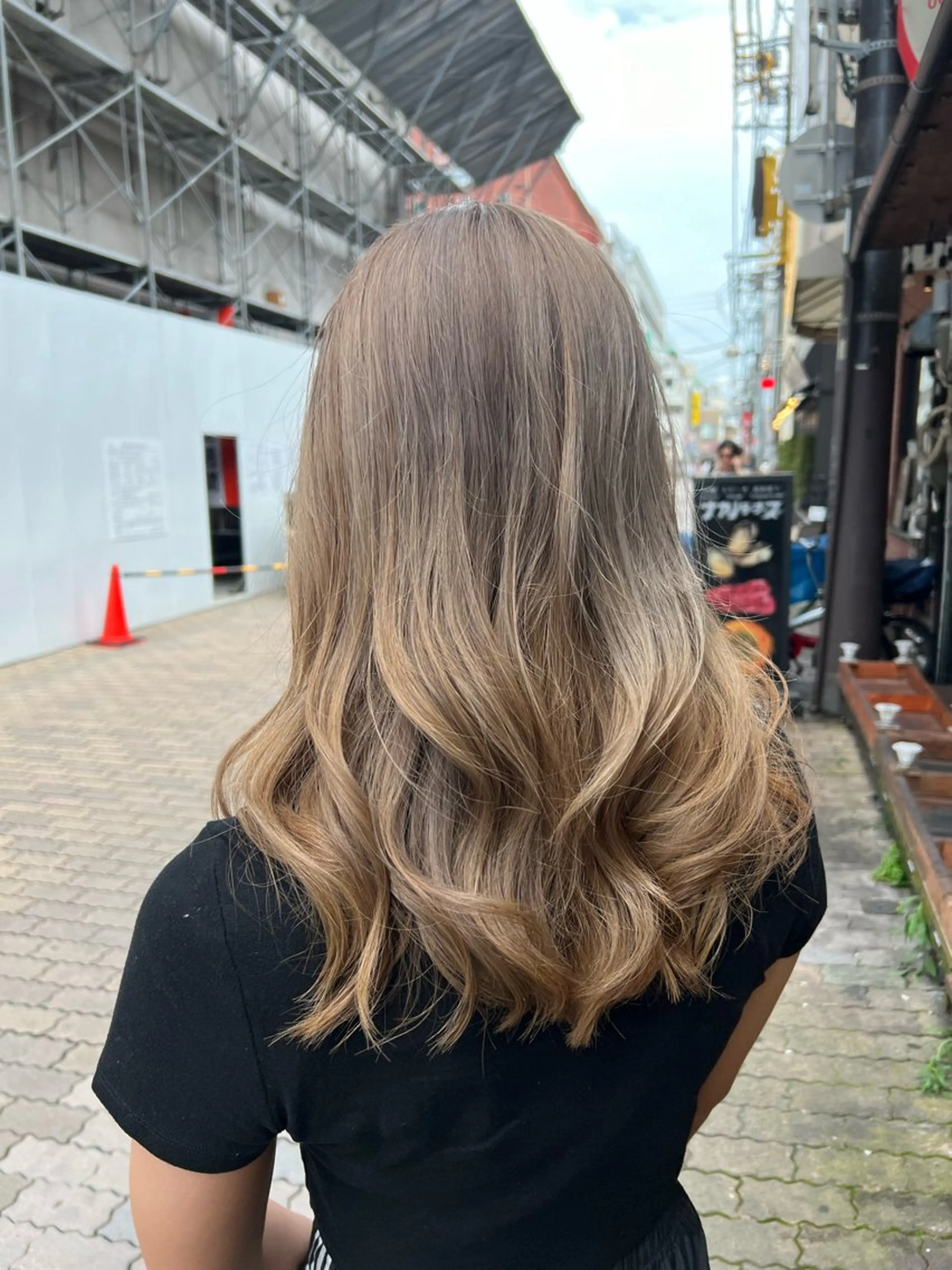 ロング カット ヘアカラー トリートメント 紙屋町ショート /ボブ　パーマ河内蓮のヘアスタイル