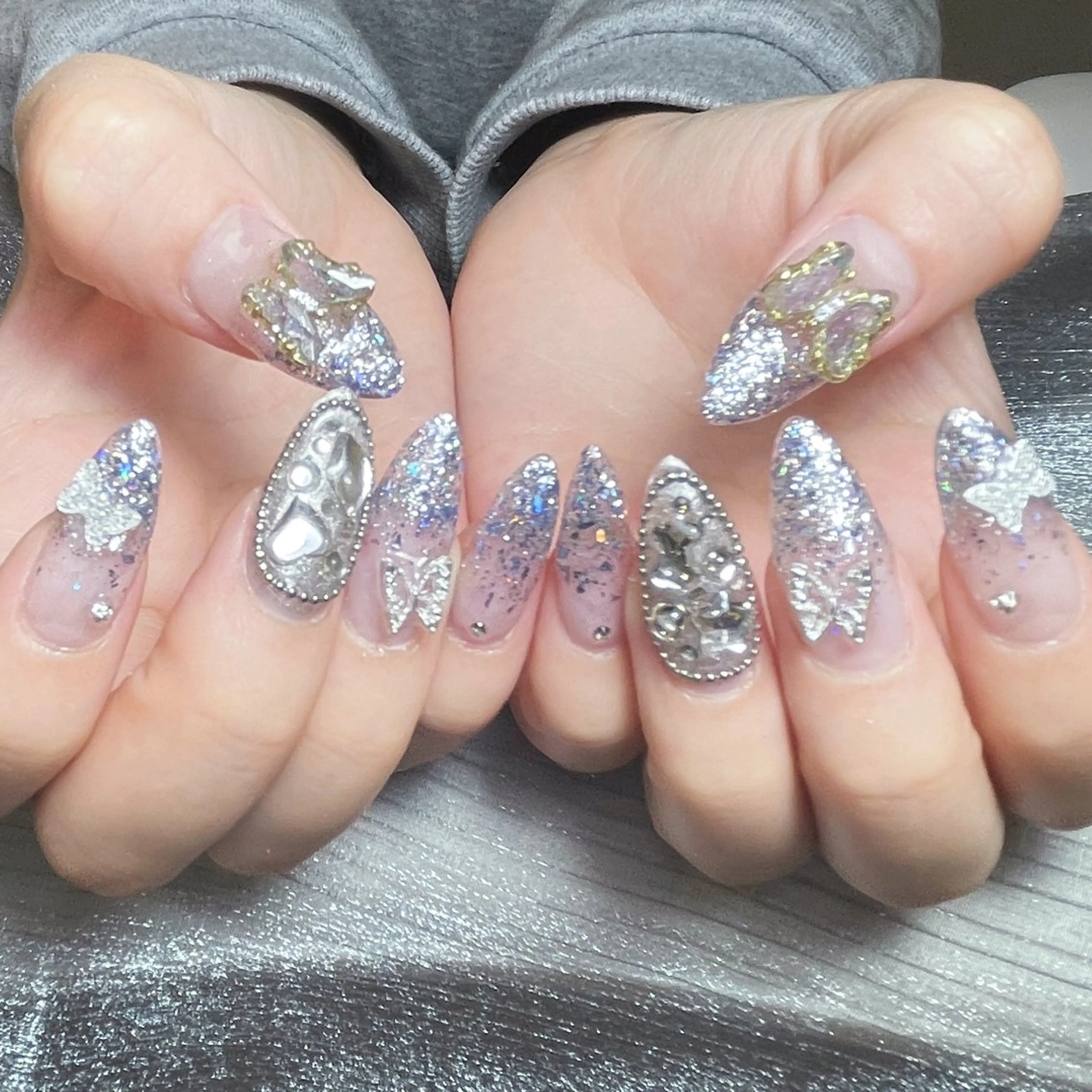 ジェルオフ無料★🌸💖チップ長さ出し☆持ち込みデザイン10本まで★¥16980 →12480の写真