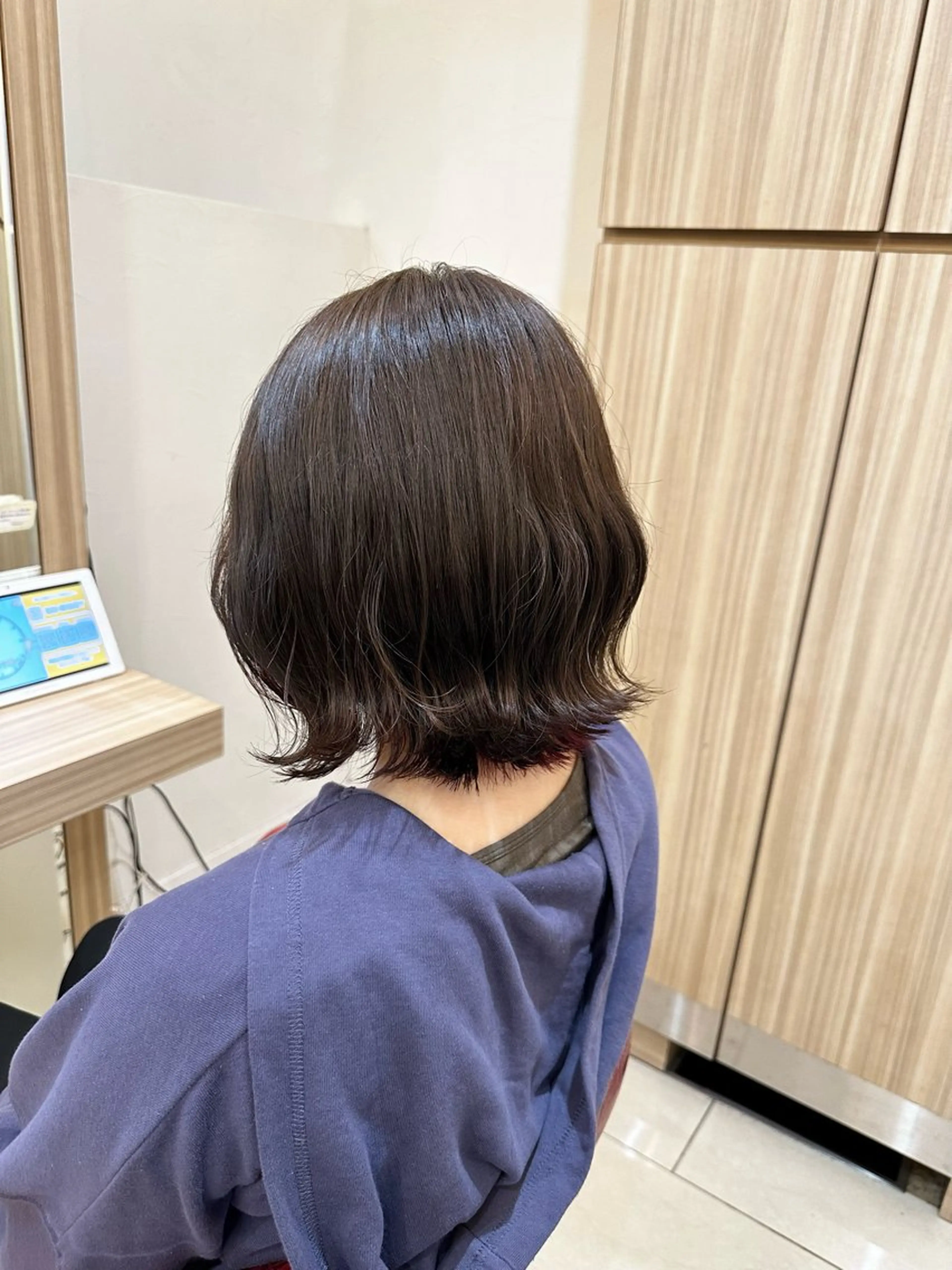 ショート カラー プログレス小平小川所属・フェザー/波巻き 雫石大夢のヘアスタイル