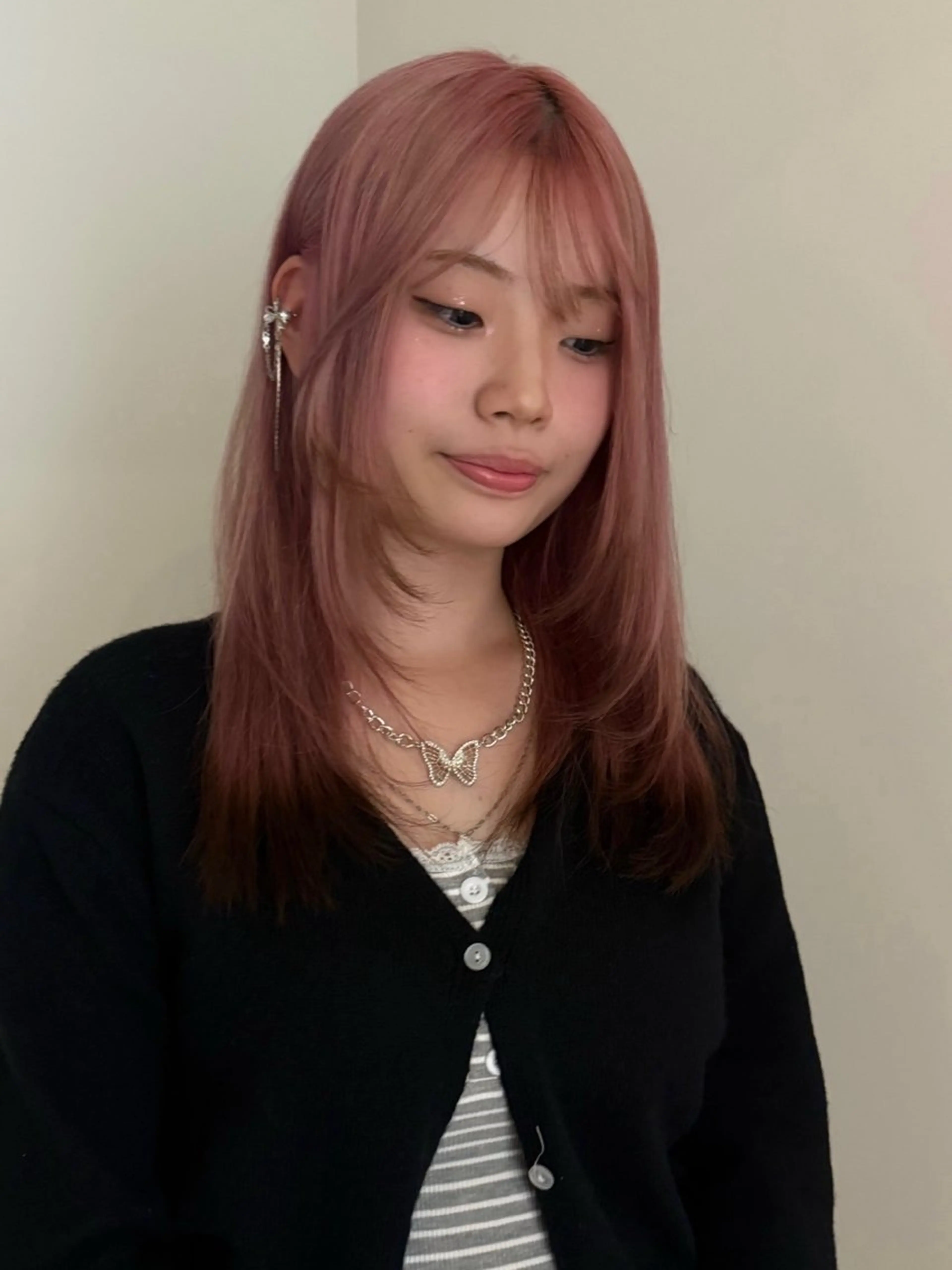 セミロング ヘアカラー カラーモデル募集中 Rei🐈‍⬛/大宮のヘアスタイル