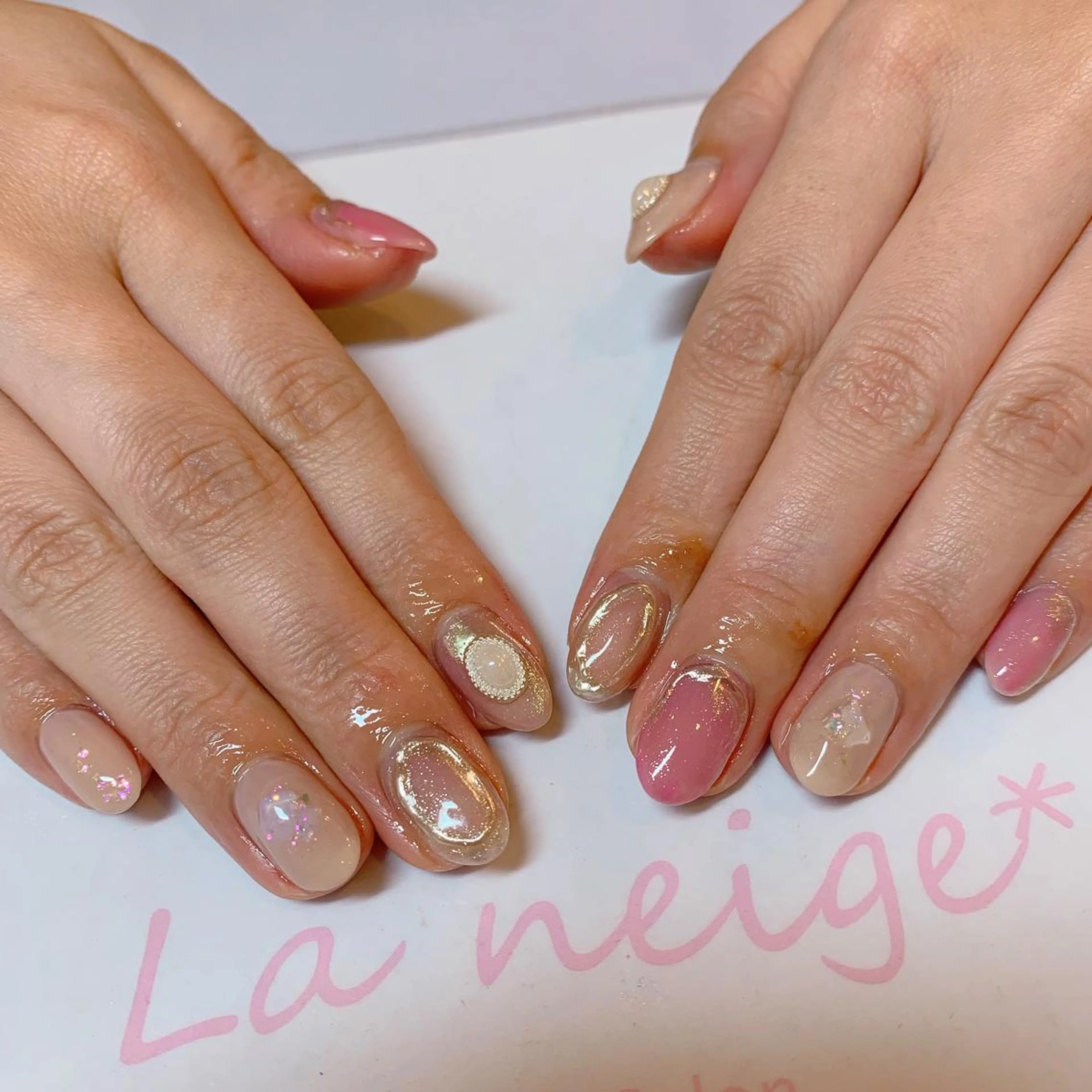 ネイル La neige* yuki 🥯🍑のネイルデザイン