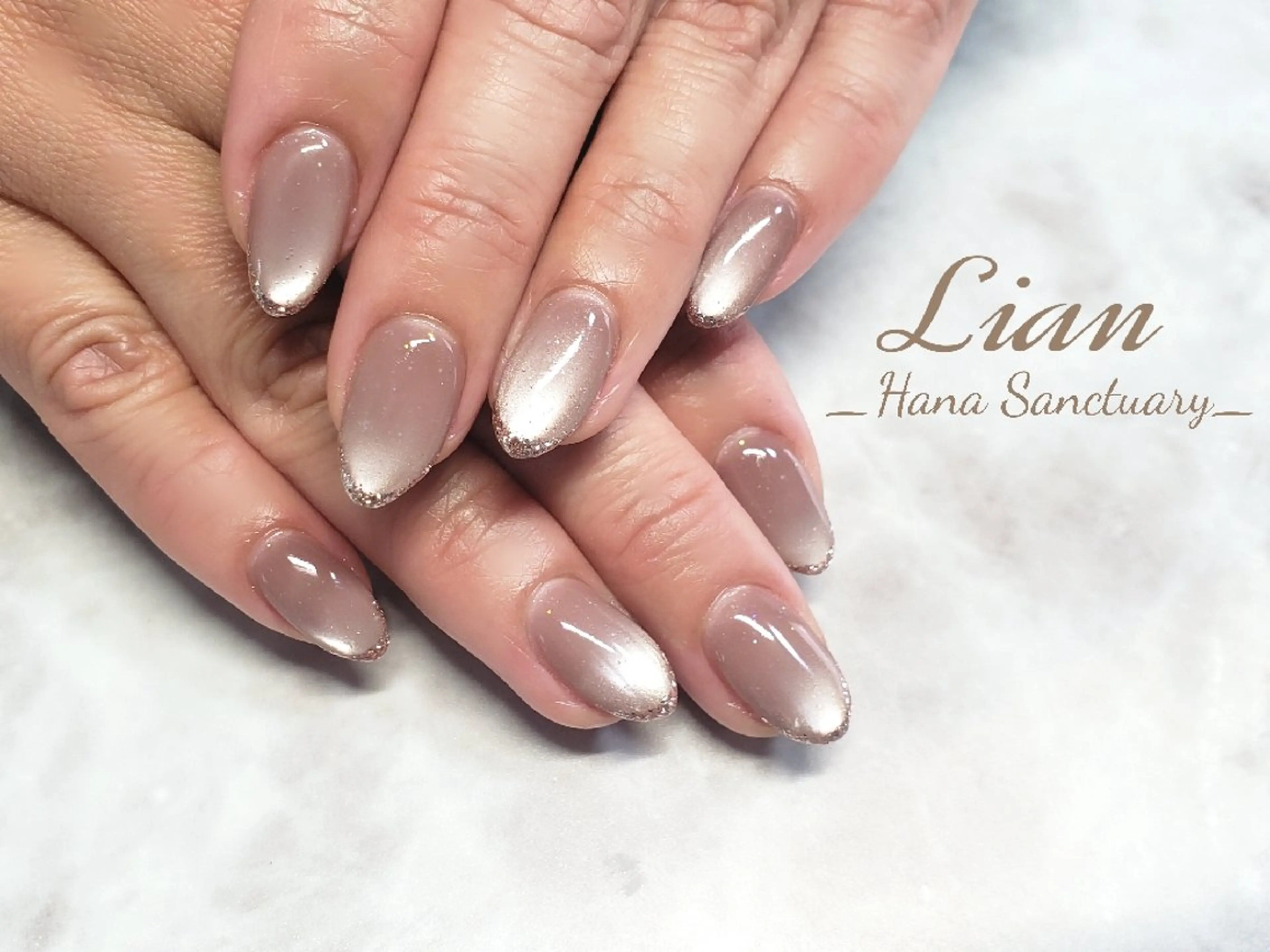 ネイル ラメ(グリッター) マグネットネイル マグネットワンカラー ワンカラーネイル Nail Salon Lian所属・Lian_ hanaのネイルデザイン