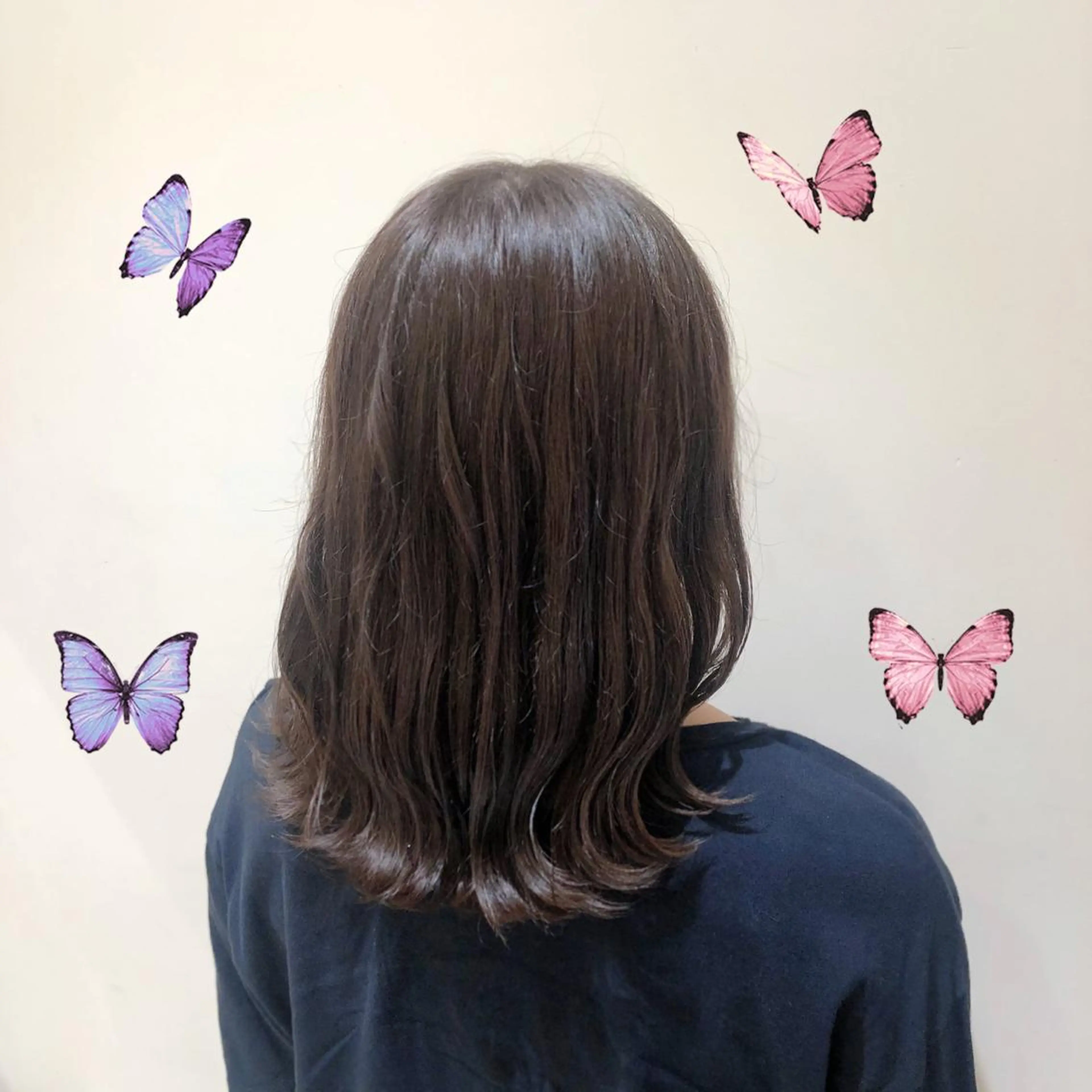 セミロング カラー 佐久間 成恵のヘアスタイル