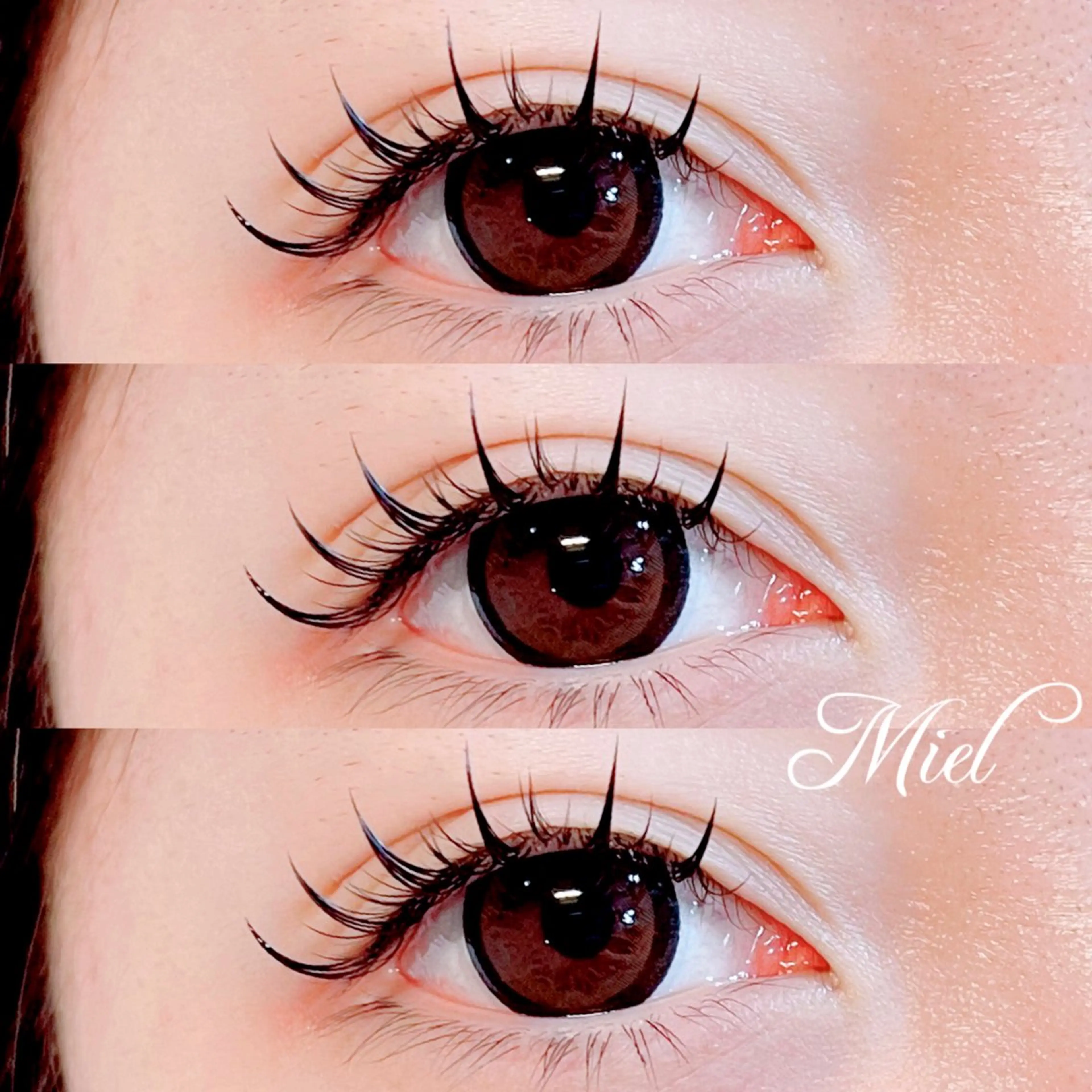 マツエク・マツパ カラーマツエク フラットラッシュ ボリュームラッシュ ワンホンマツエク Mori ✨Mystical✨のマツエク・マツパデザイン