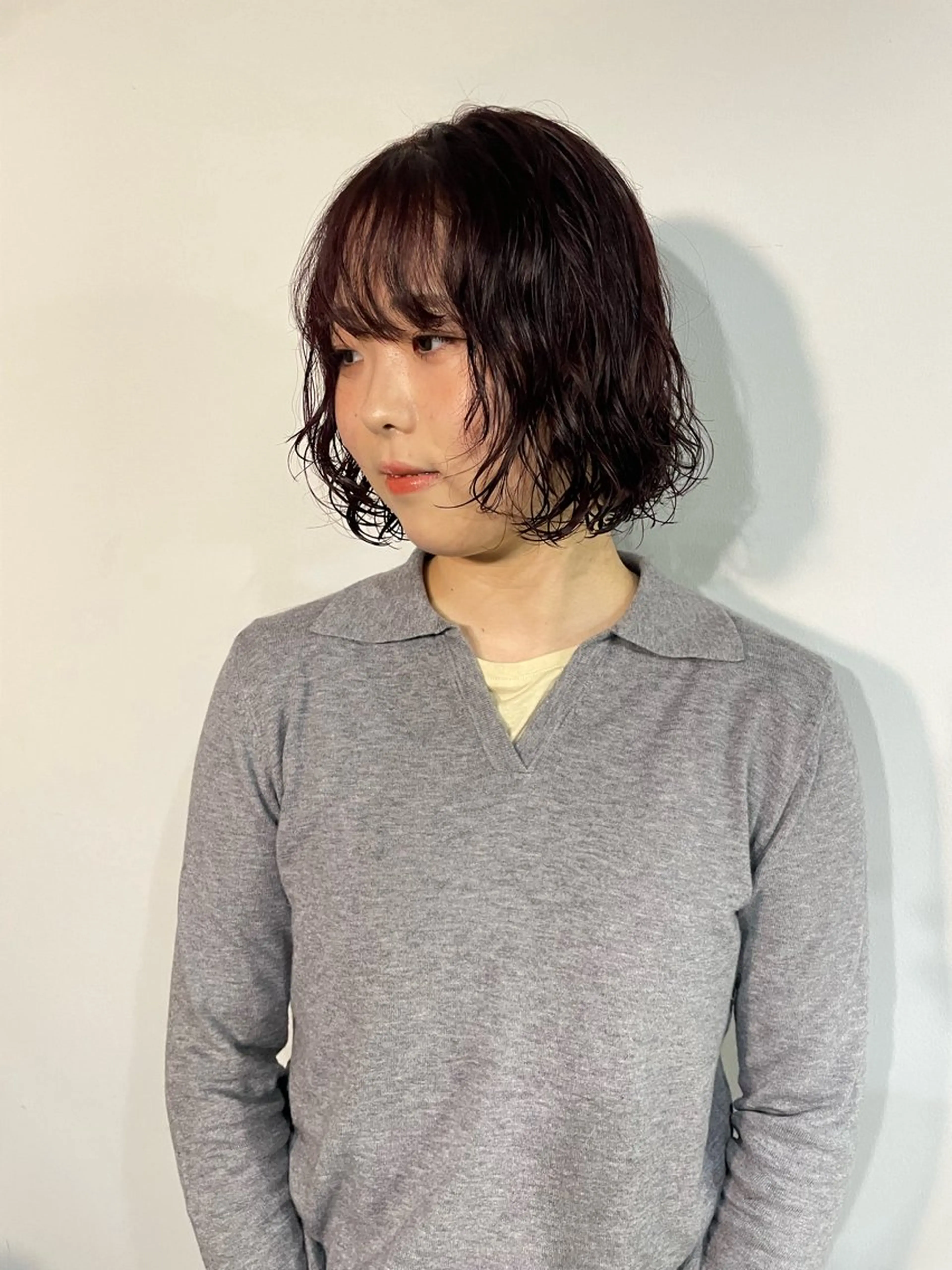 ショート パーマ パーマ カットモデル/ ハイトーン/ゆうあのヘアスタイル