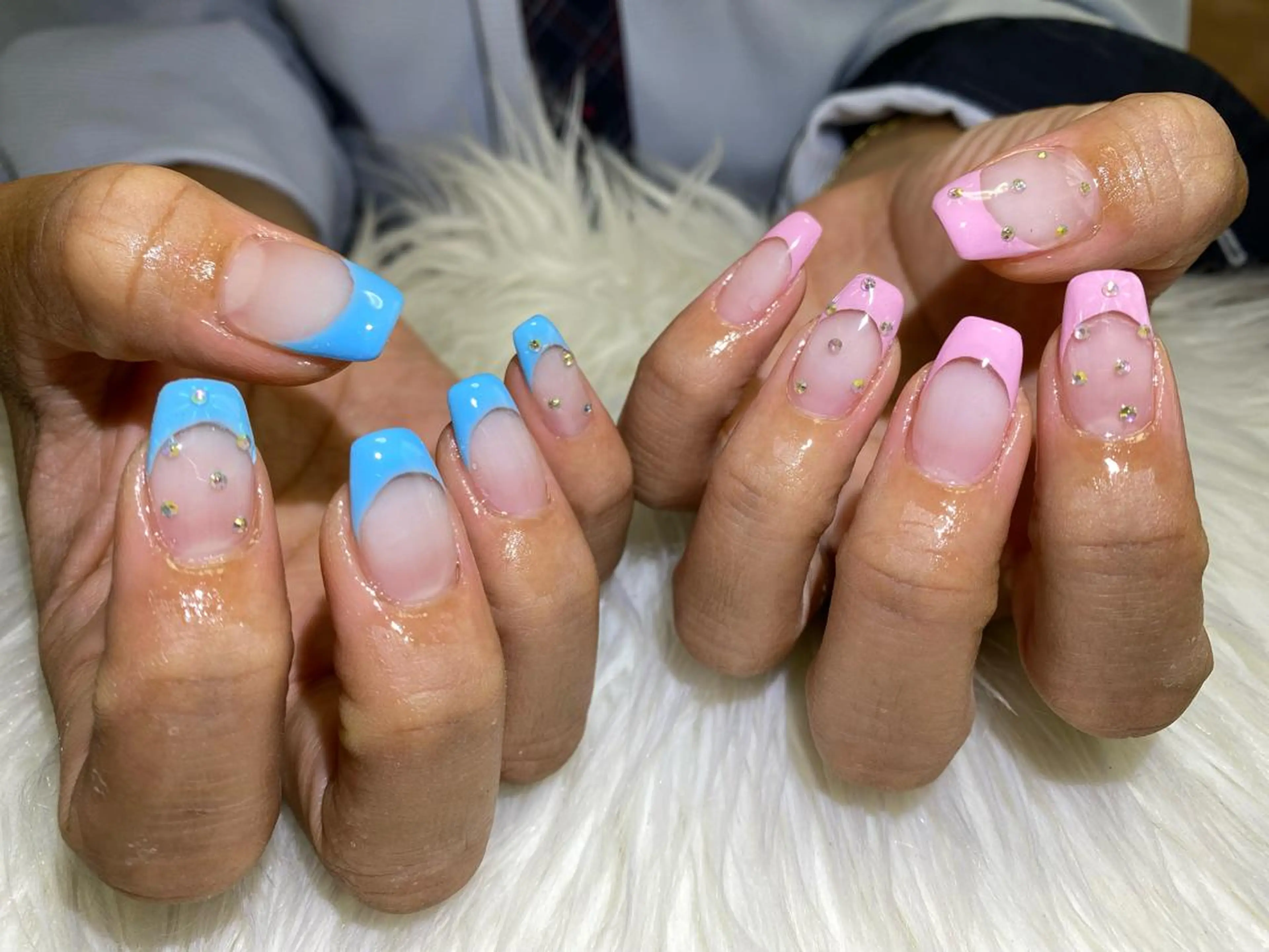 ネイル フレンチネイル スクエアネイル Esthetic Will所属・will 有希のネイルデザイン