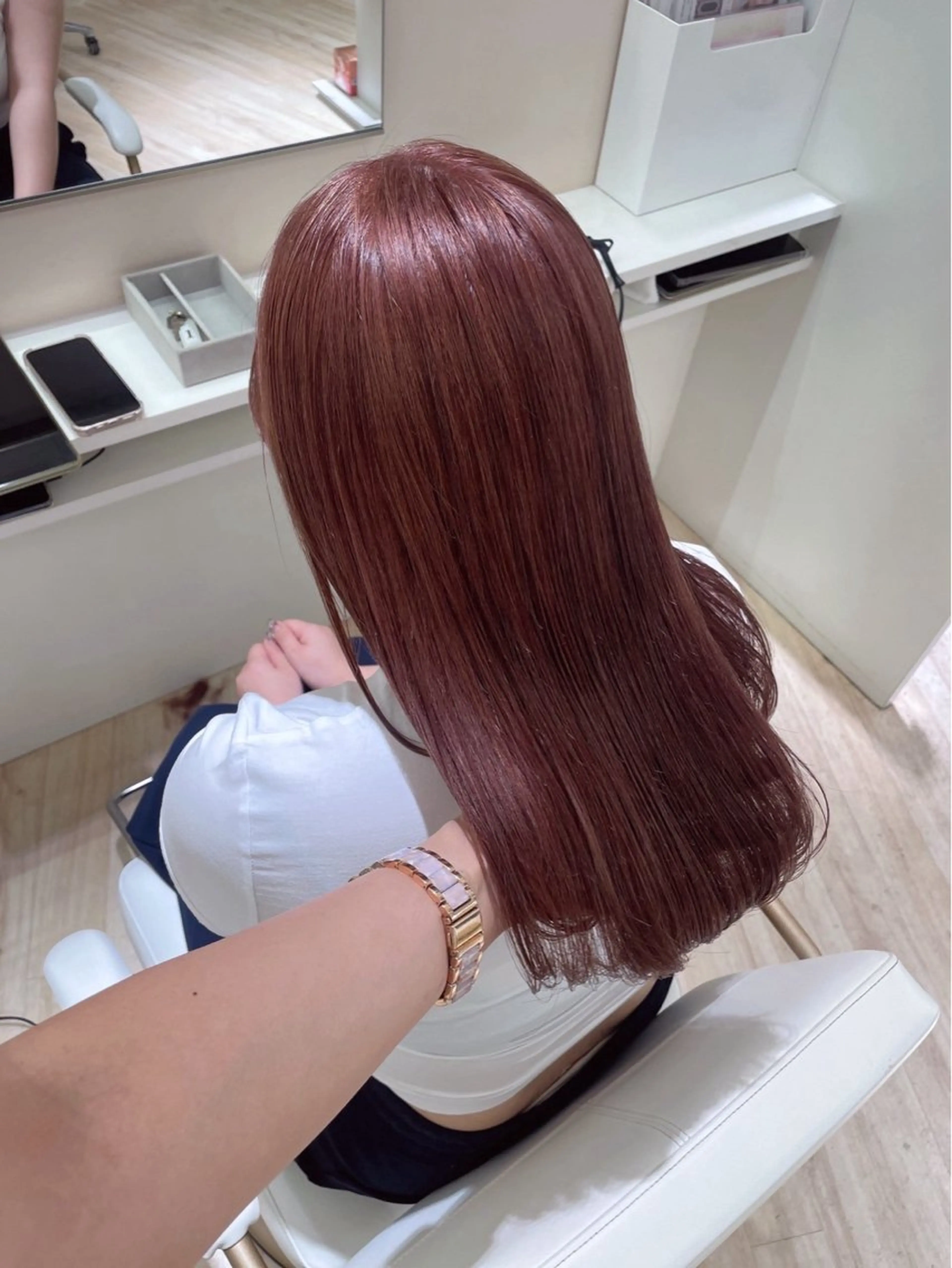 セミロング カラー ヘアカラー ParveMix🎀 稲垣詞葉のヘアスタイル