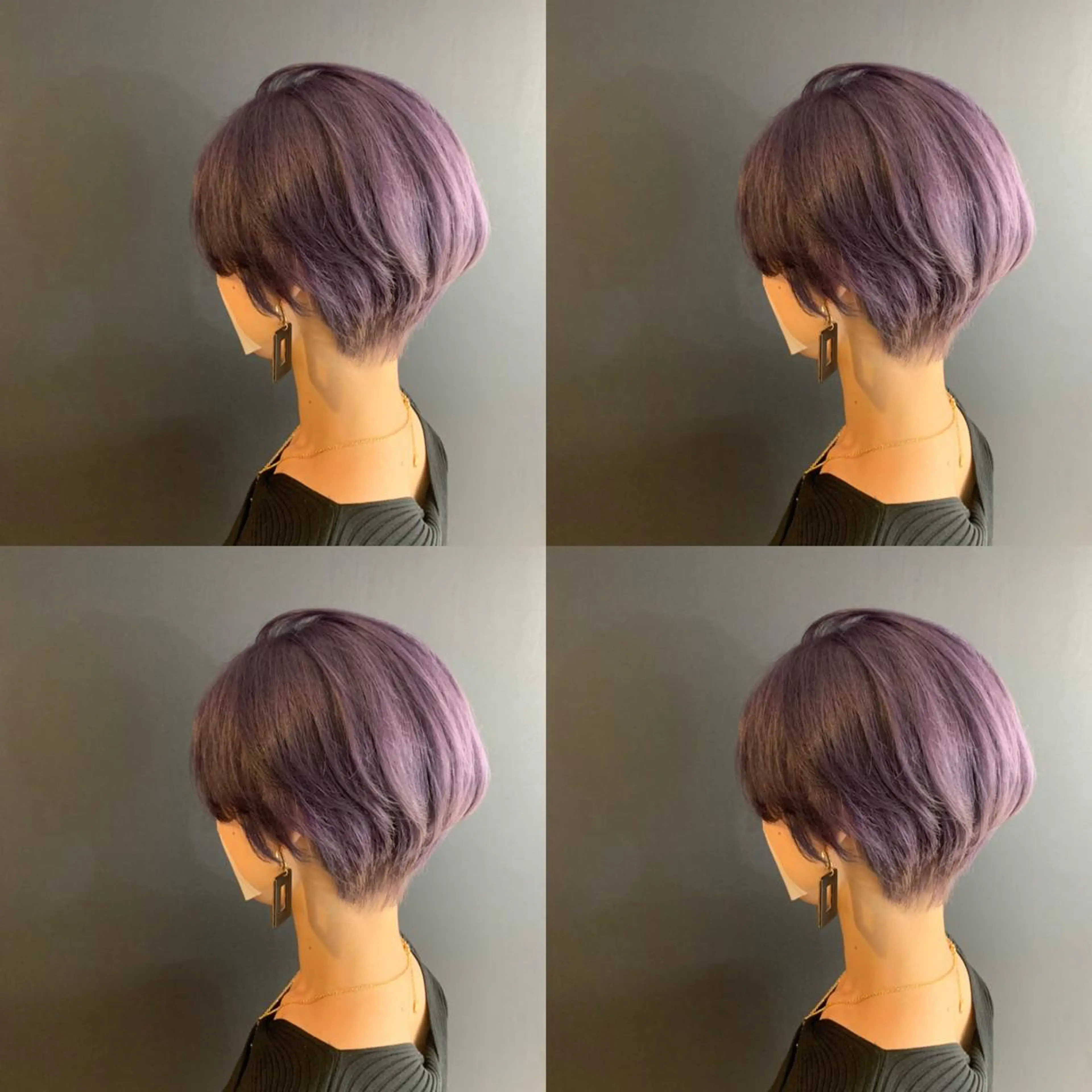 ショート カラー ディープラベンダー ラベンダーカラー カット トリートメント ✨髪質改善✖︎韓国 レイヤー✨ナカムラのヘアスタイル