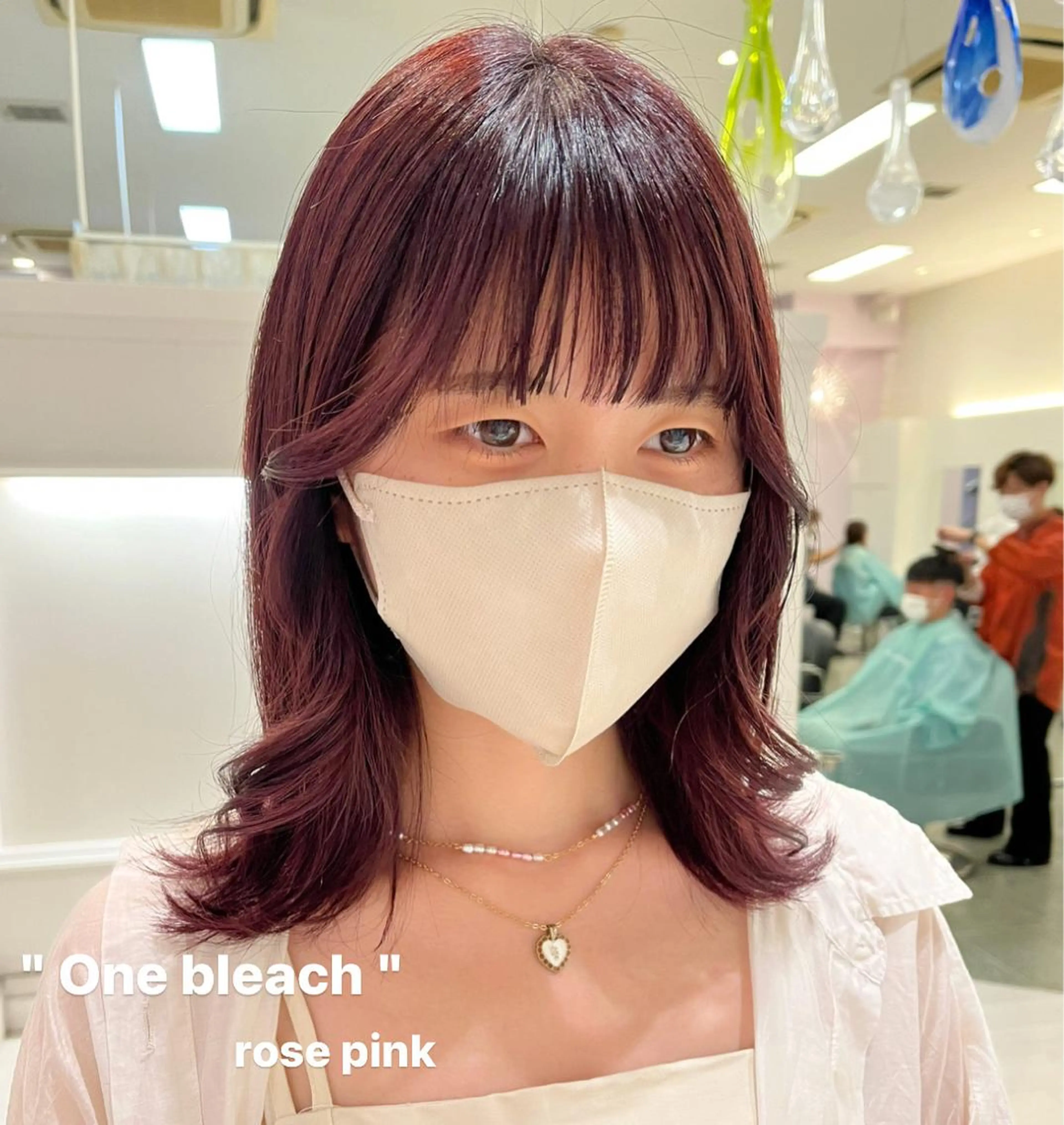 ミディアム カラー カット ヘアカラー トリートメント GOODDAY ヘアサロンのヘアスタイル