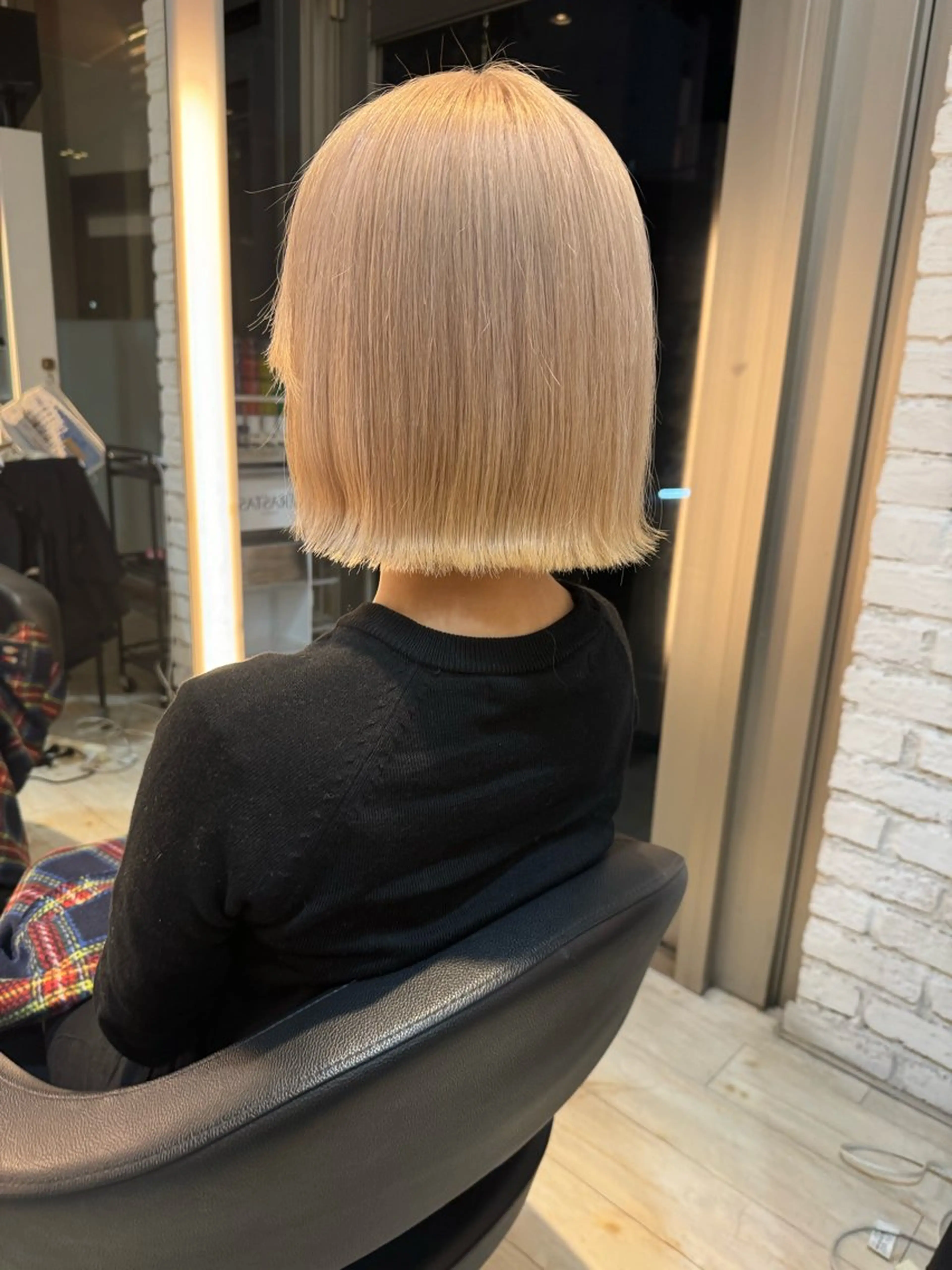 カラー ベージュカラー ハイトーンカラー ミルクティーベージュ ホワイトミルクティーベージュ ヘアカラー miyu/ボブ/ 透明感カラー/栄のヘアスタイル