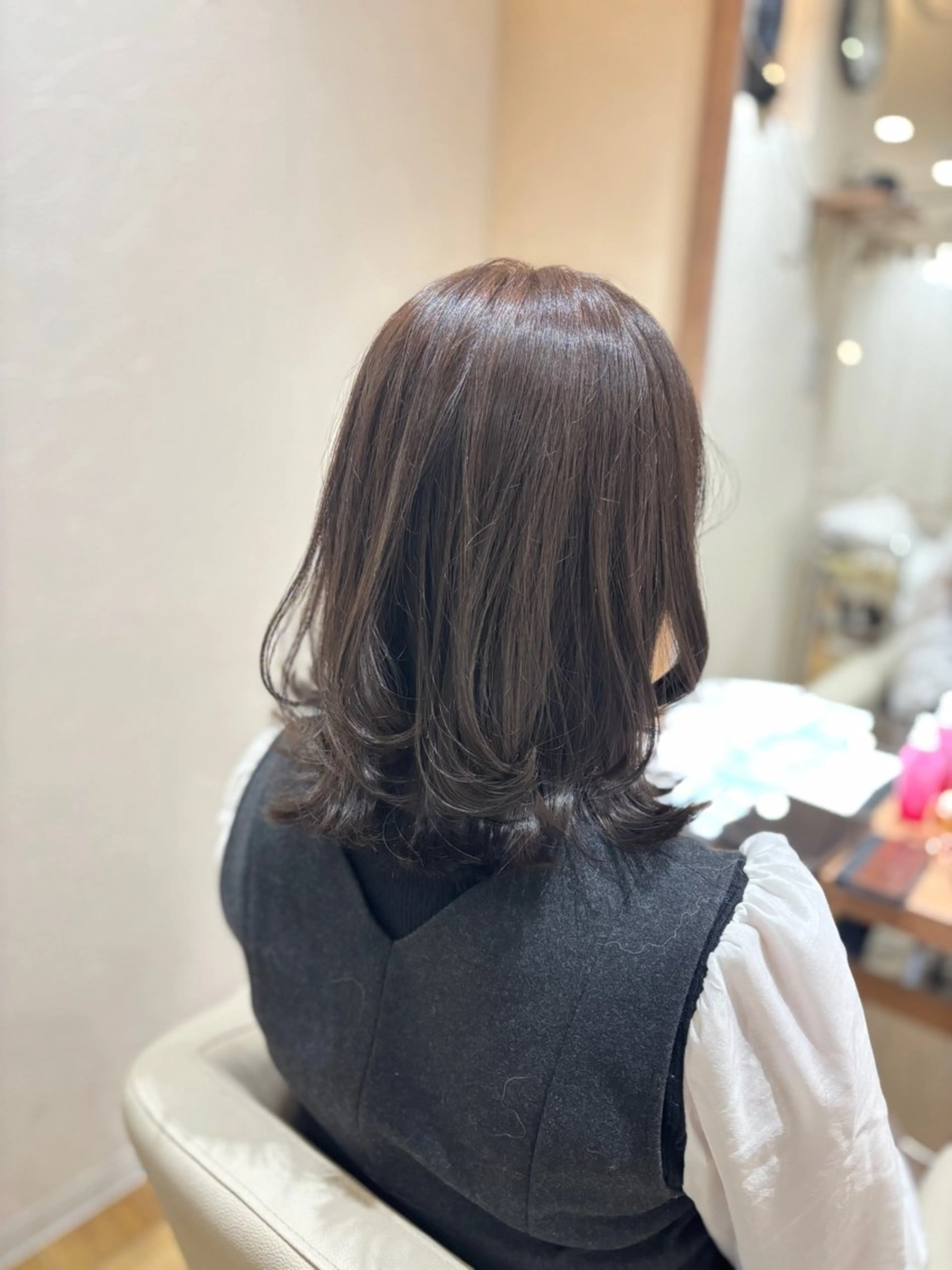 ミディアム カット ヘアカラー ase.糸島店所属・ase.糸島店 MAIのヘアスタイル
