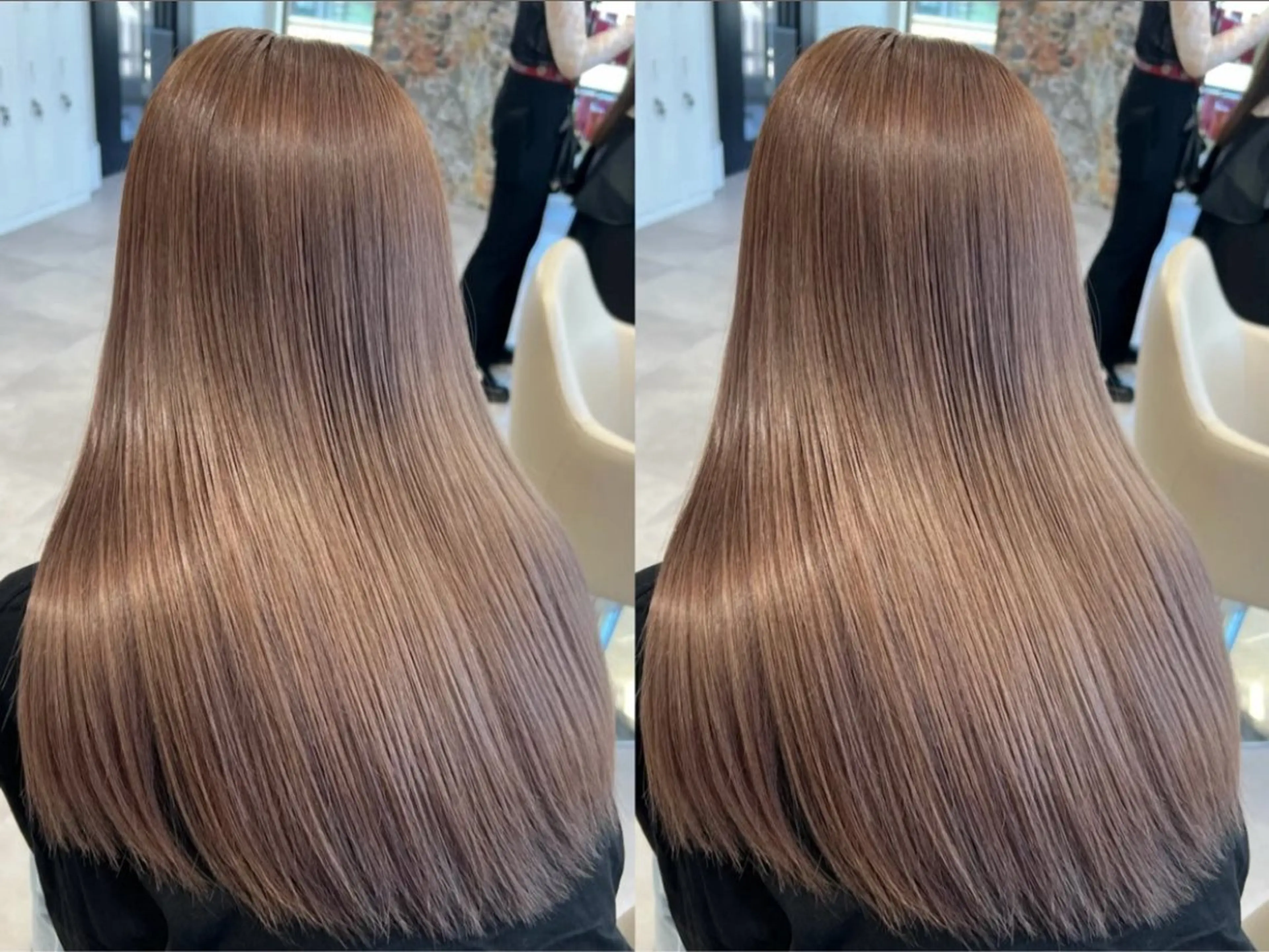 パーマ 縮毛矯正 冬に向けて艶髪カラ ーHarusa🎀のヘアスタイル