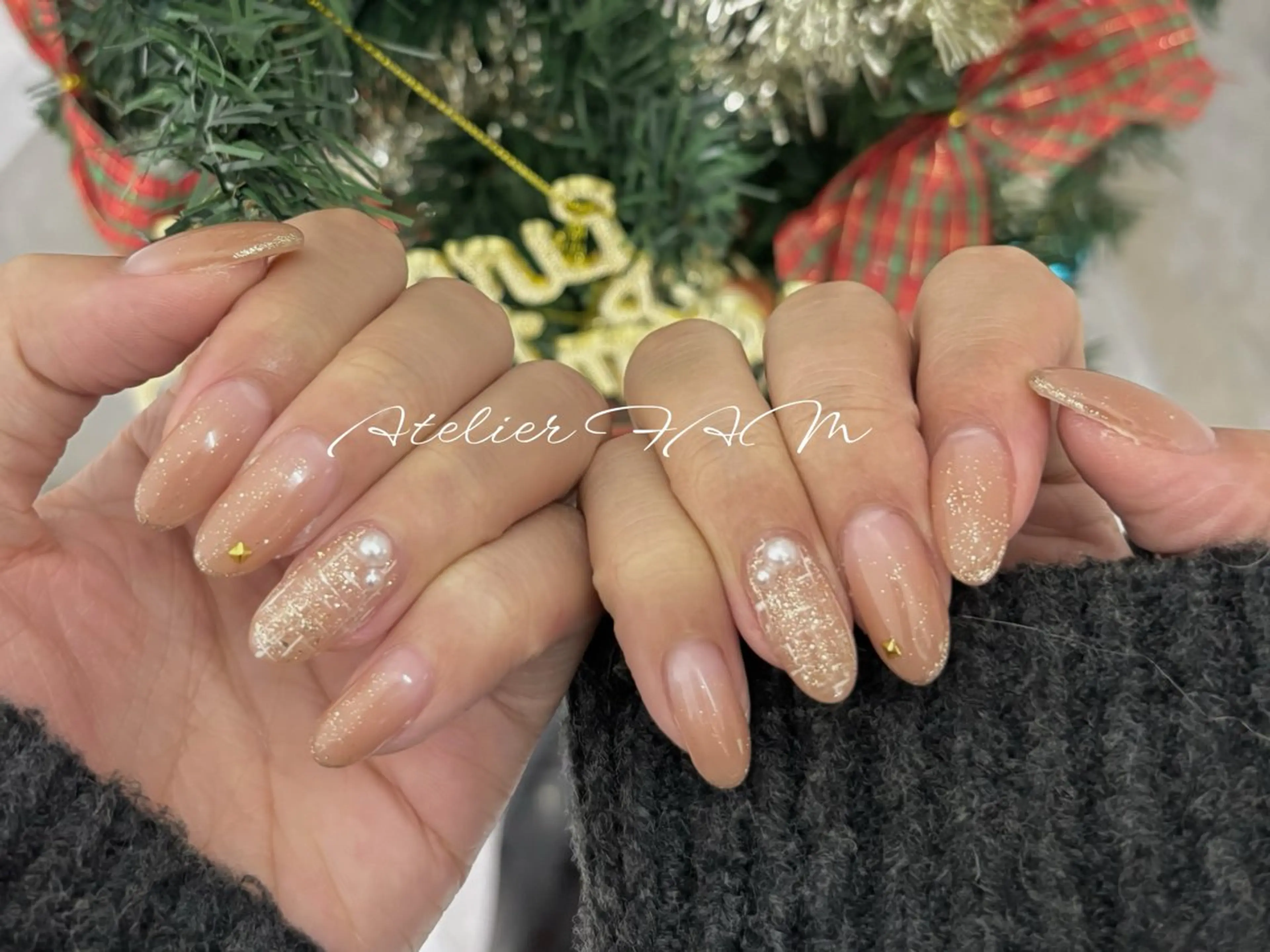 ミディアム ハンドネイル nail&eyelashsalon atelier fam上本町店所属・アトリエ FAMのネイルデザイン