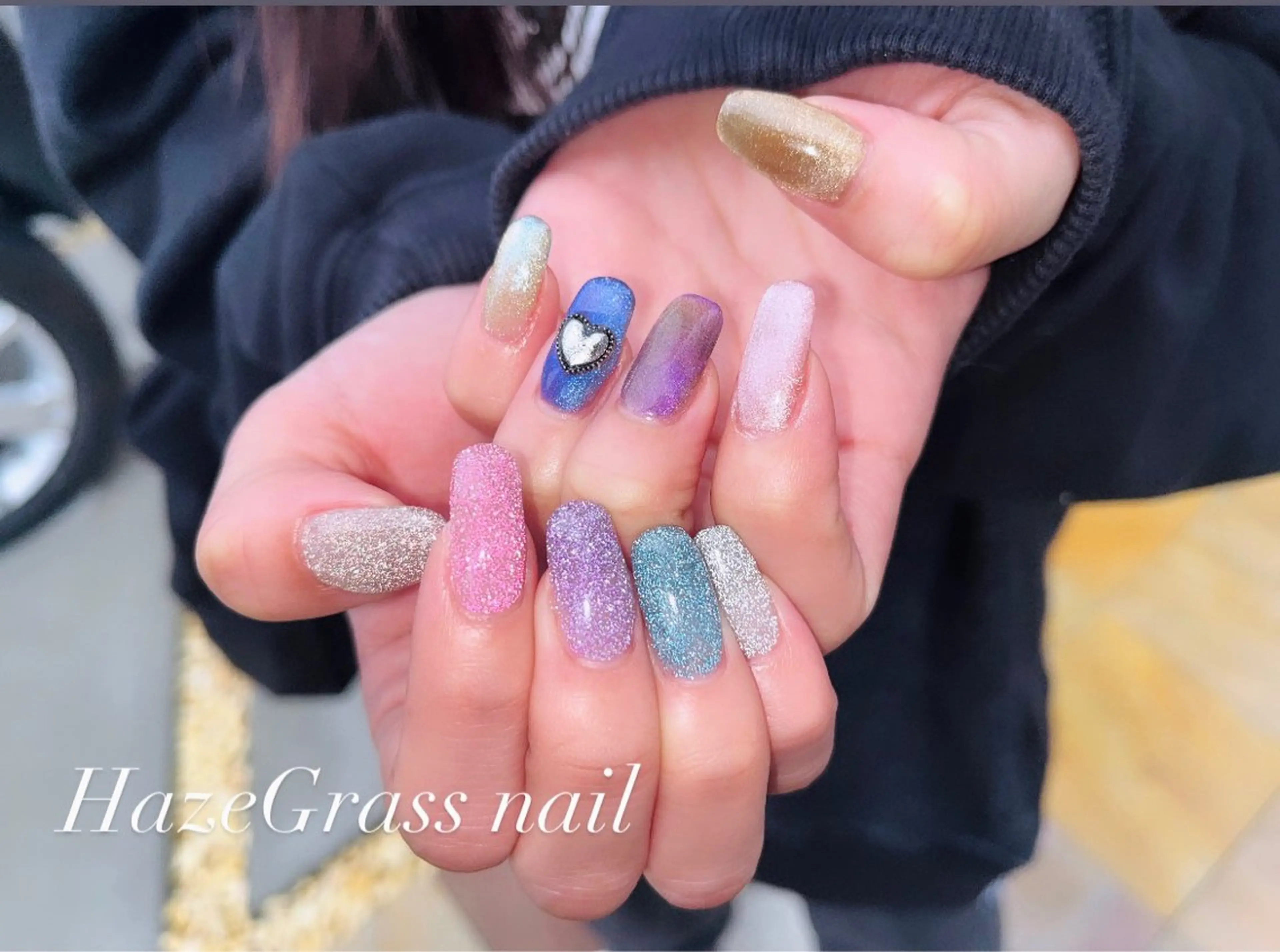 ネイル フラッシュネイル マグネットネイル HazeGrass NAILのネイルデザイン