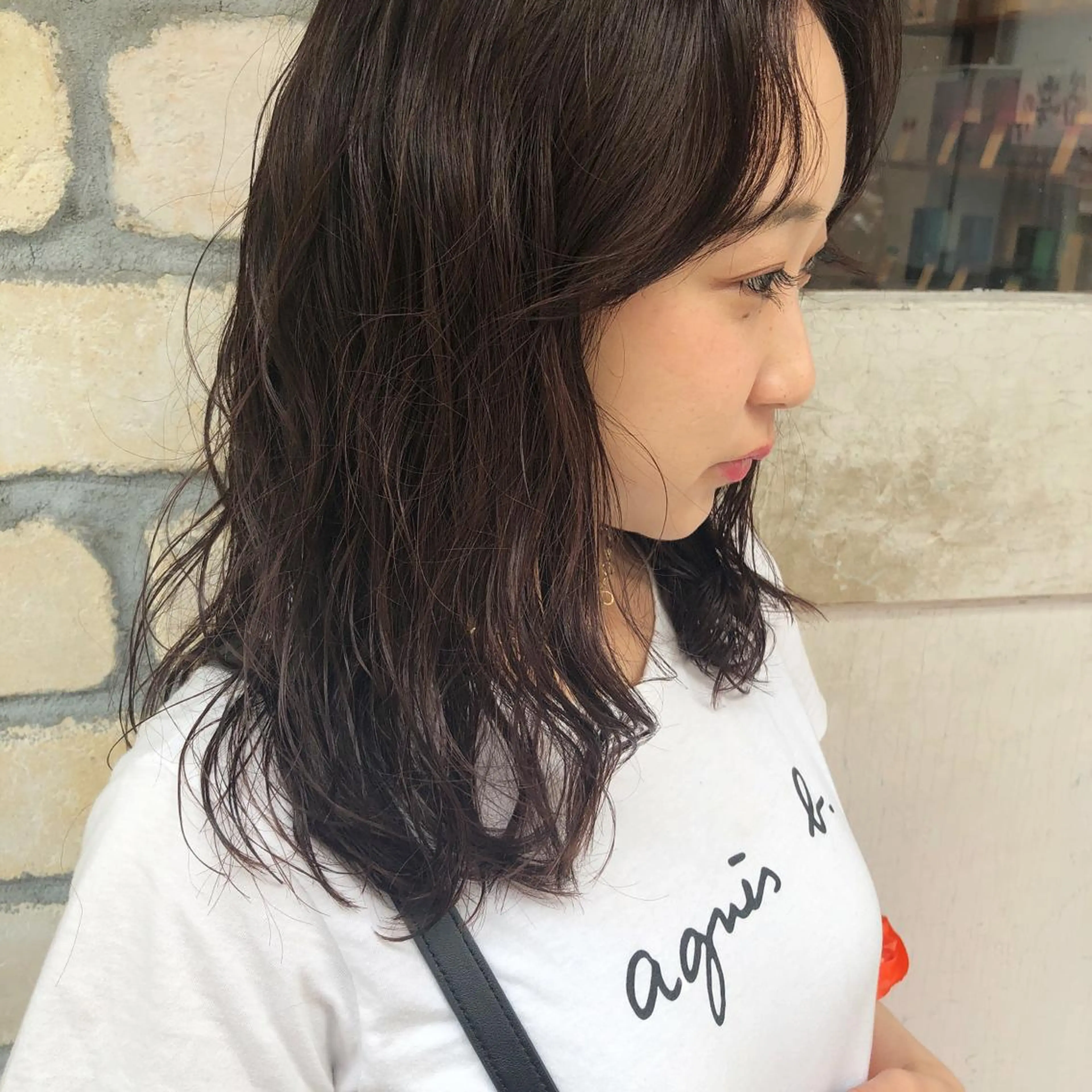 セミロング カラー パーマ emme エミィ/立川のヘアスタイル