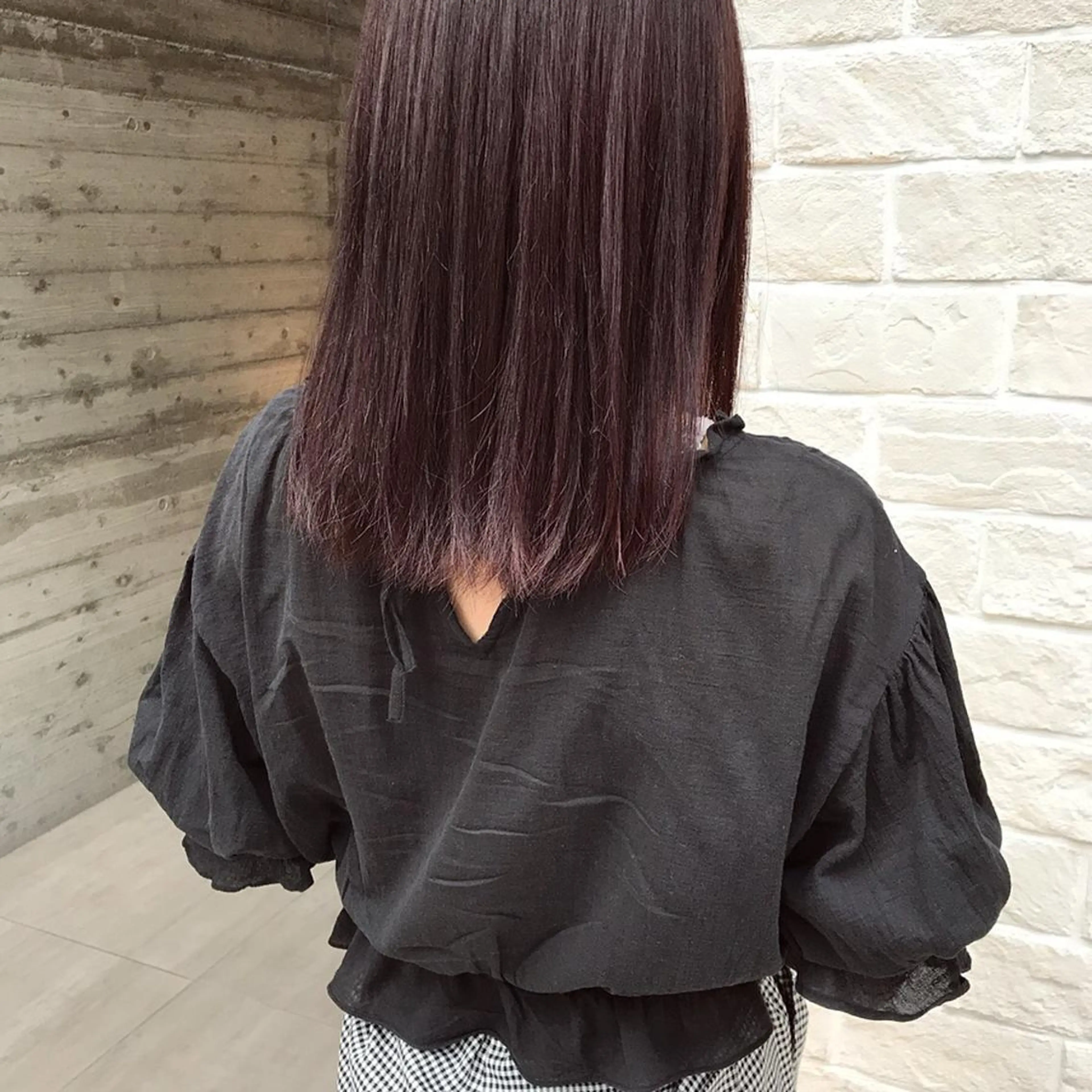 カラー アッシュ ブリーチ バイオレットカラー バイオレットアッシュ Click所属・クニモトハルナ ボブ/柔らかカラーのヘアスタイル