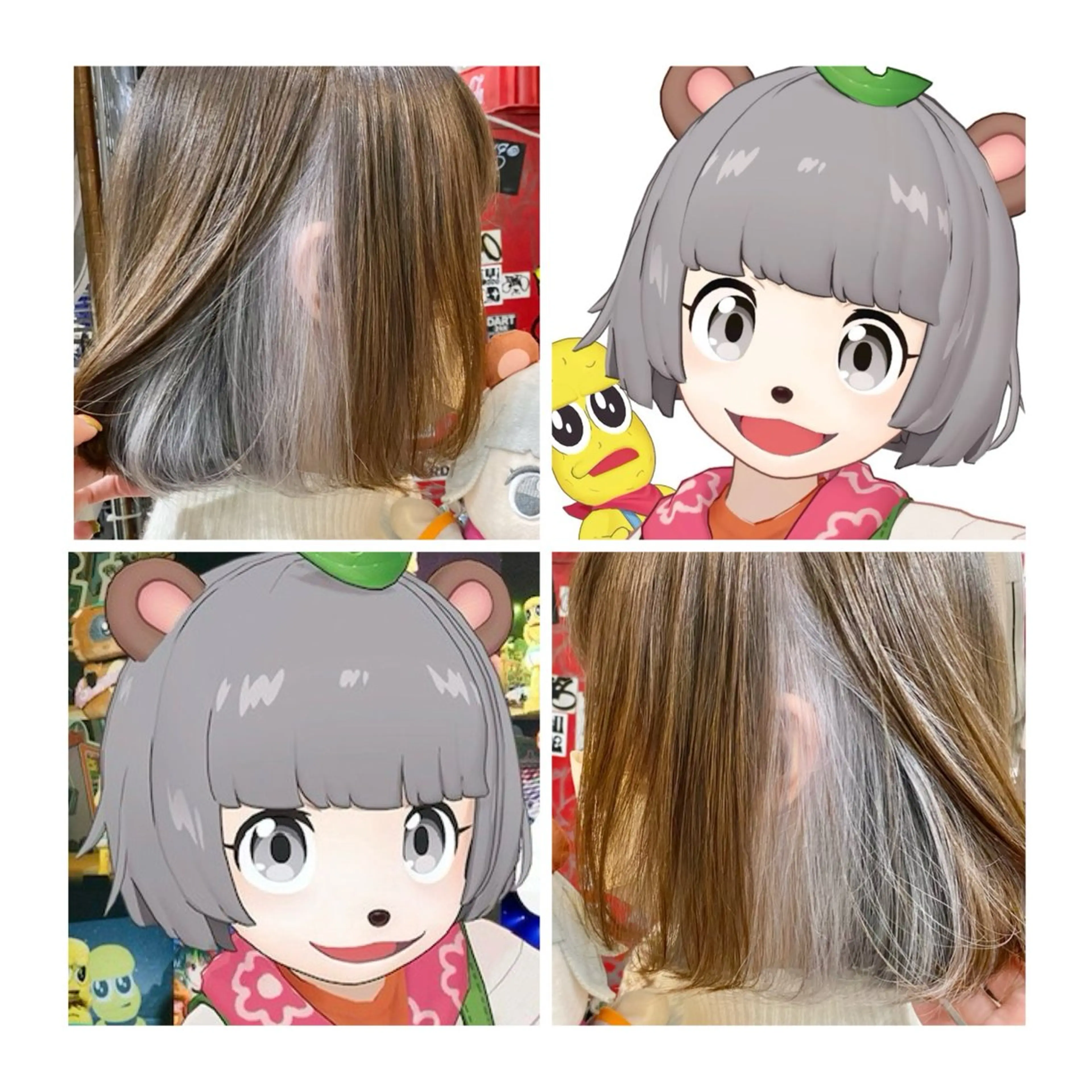 ショート カラー アッシュ ブリーチ ヘアカラー GARU-ガル-所属・TSUNO🦖 派手髪/オタク美容師のヘアスタイル