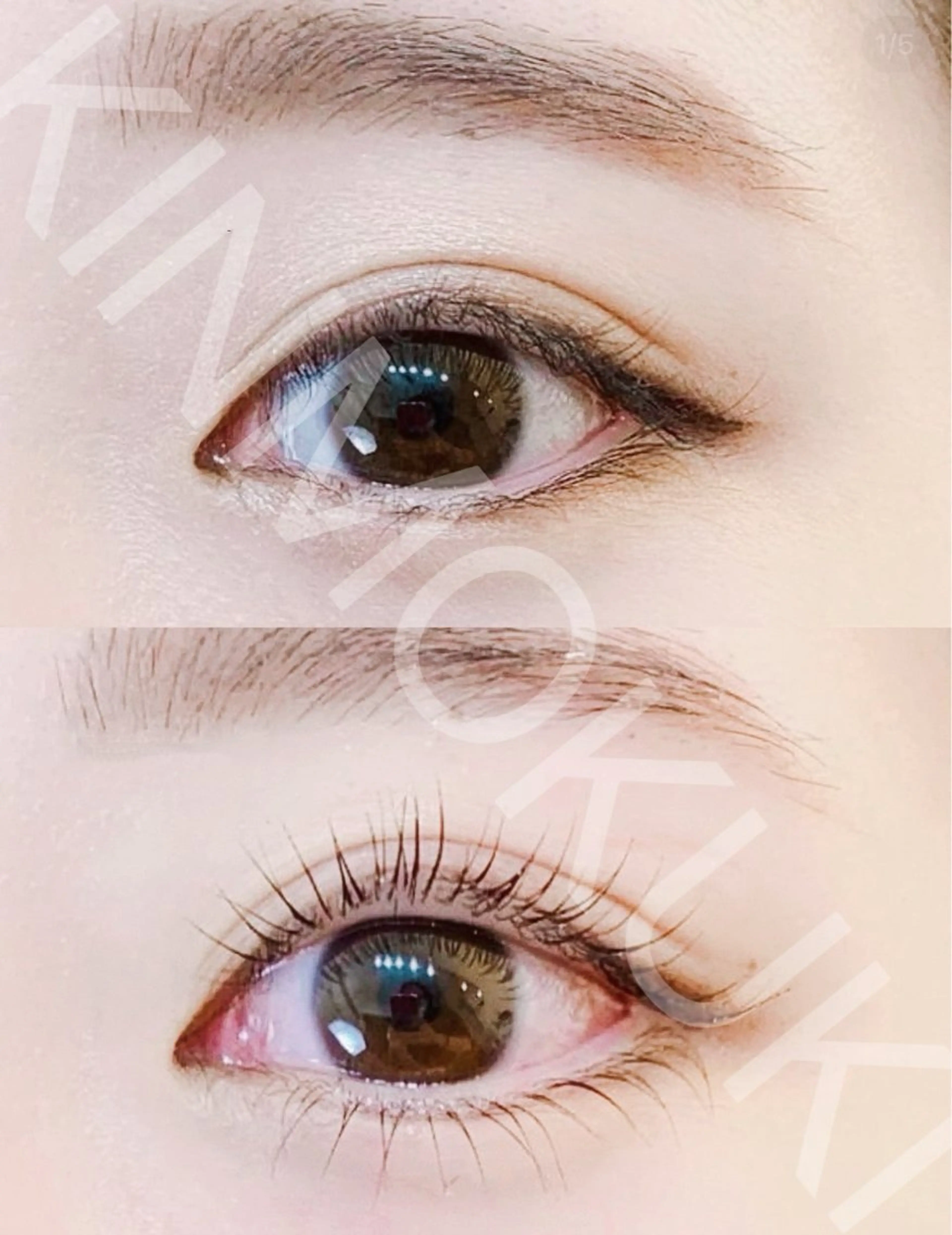 【ラッシュリフトまつ毛パーマ】持続力最強♪栄養たっぷりツルツル美しいカール／安心な高品質国産商材使用/低ダメージの写真