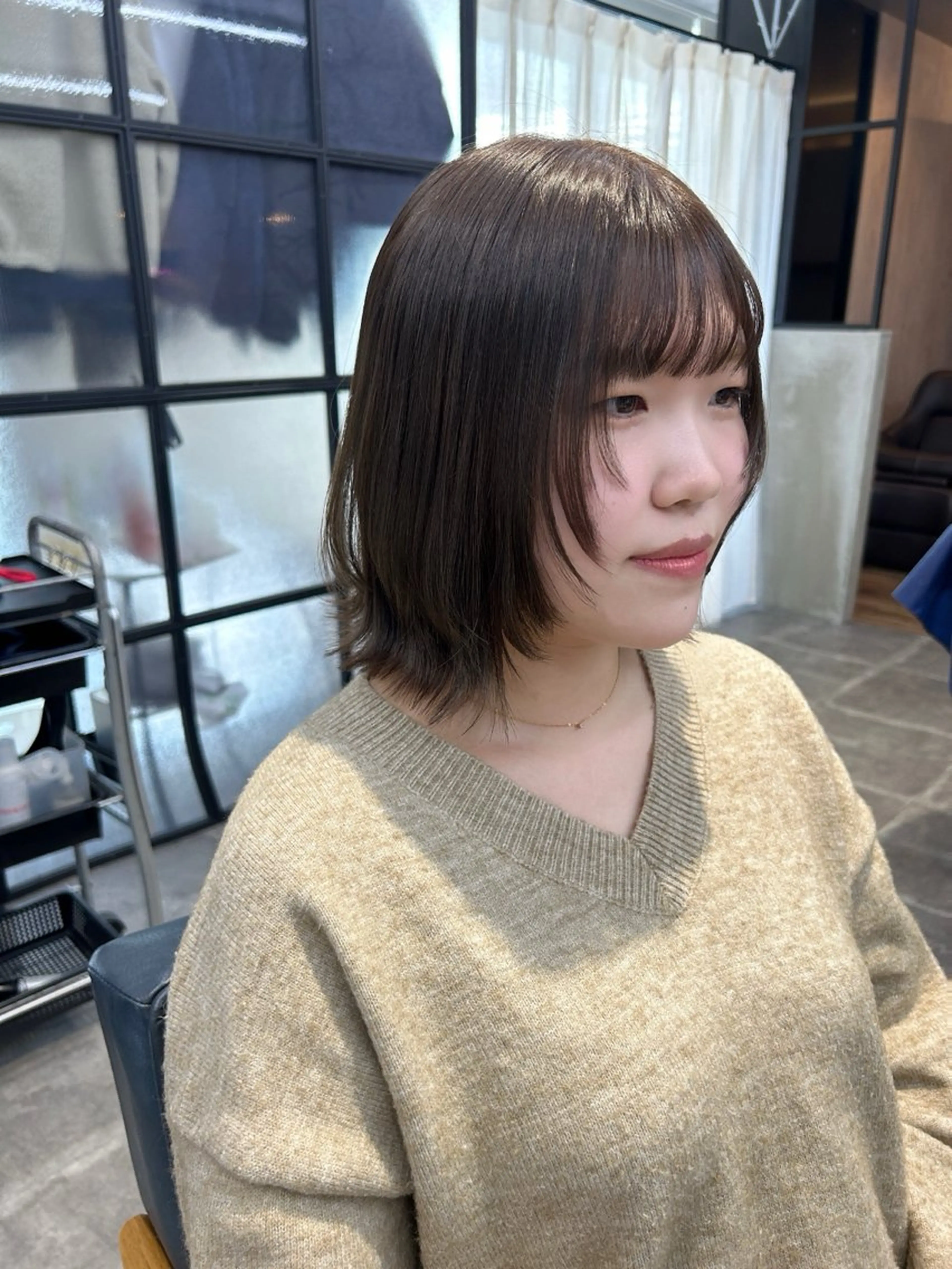 ミディアム カラー カット ヘアカラー トリートメント newi梅田🫧韓国 ヘア🫧sakiのヘアスタイル