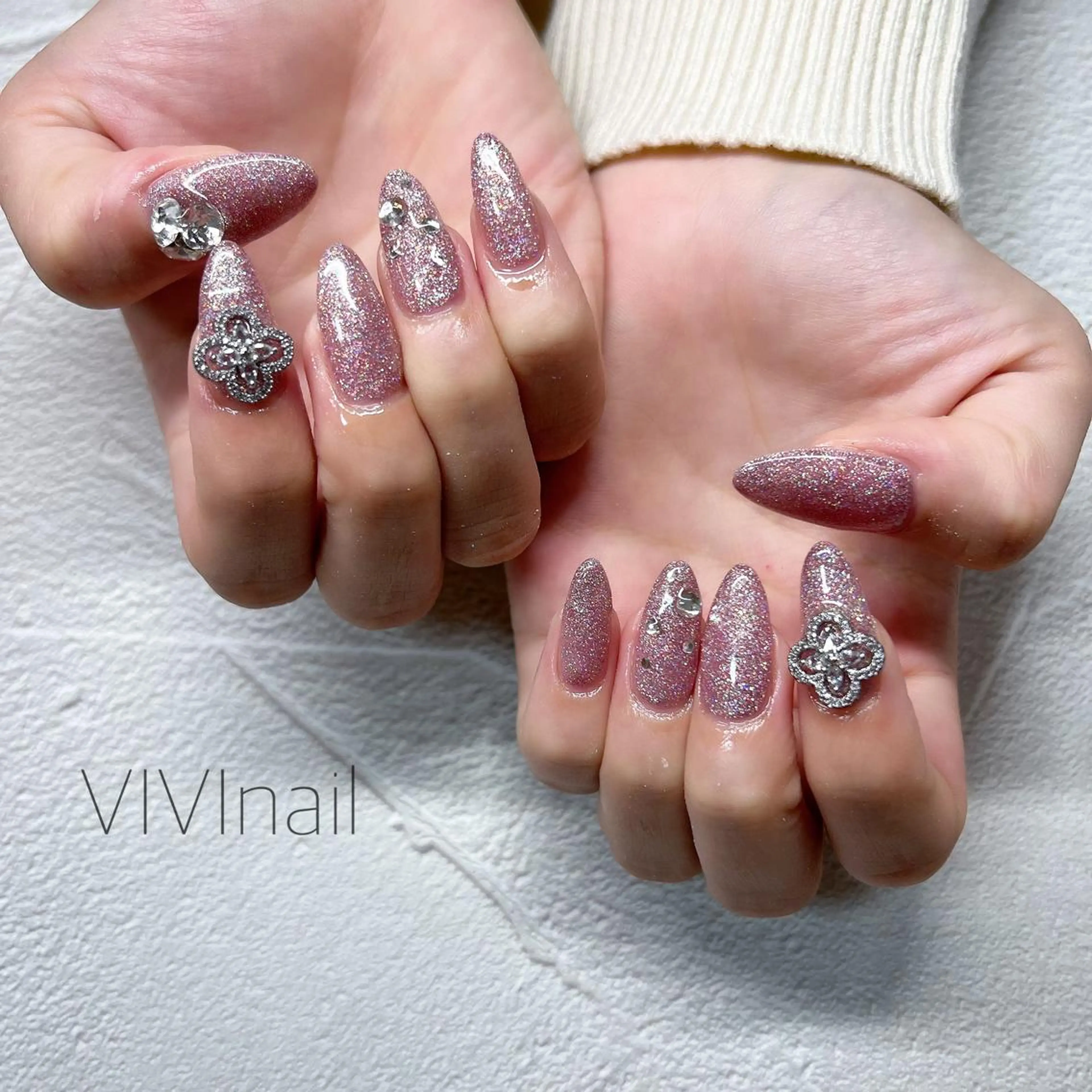 ネイル ピンク ハンドネイル vivi nailのネイルデザイン
