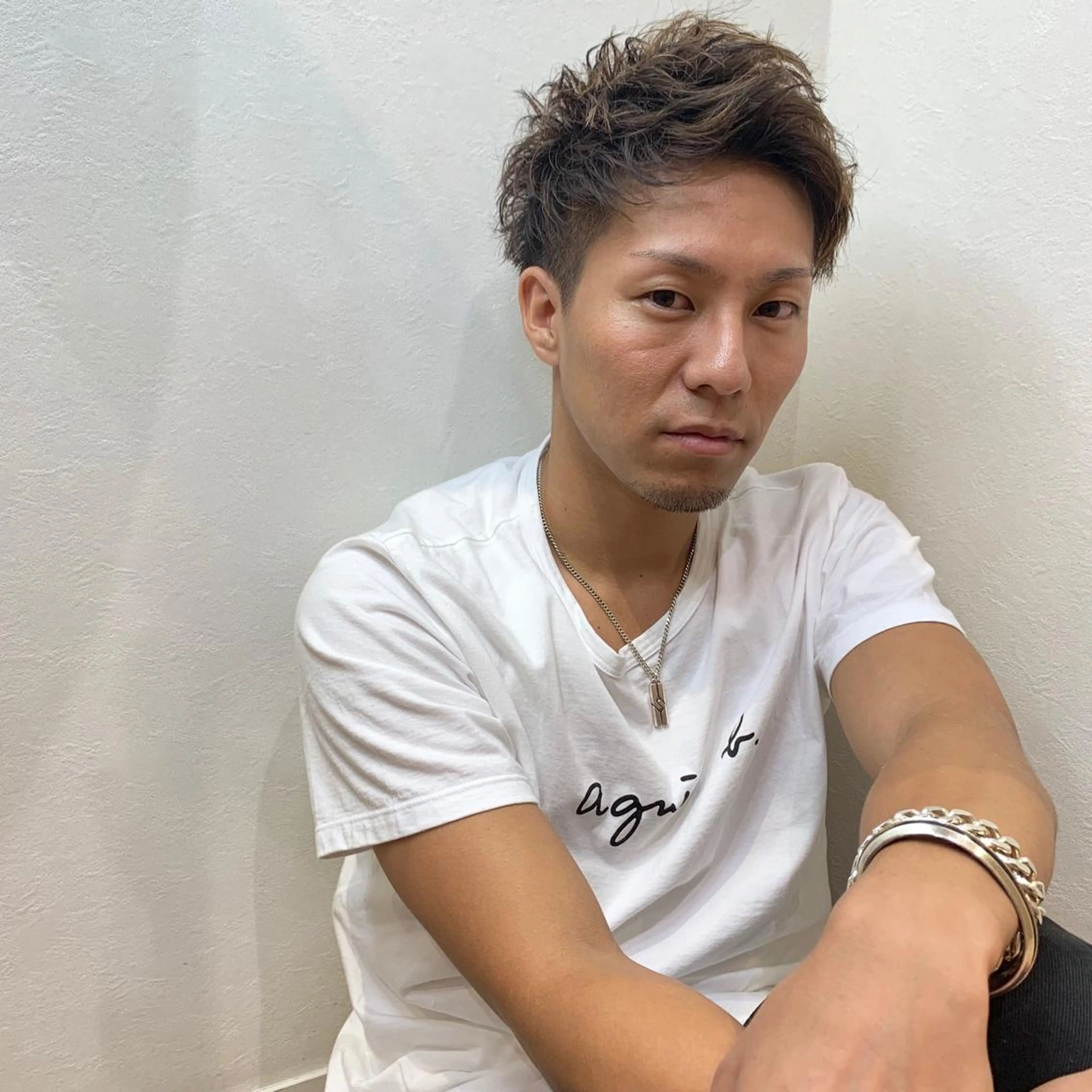 ショート カラー パーマ メンズ カット パーマ Vir by browのヘアスタイル