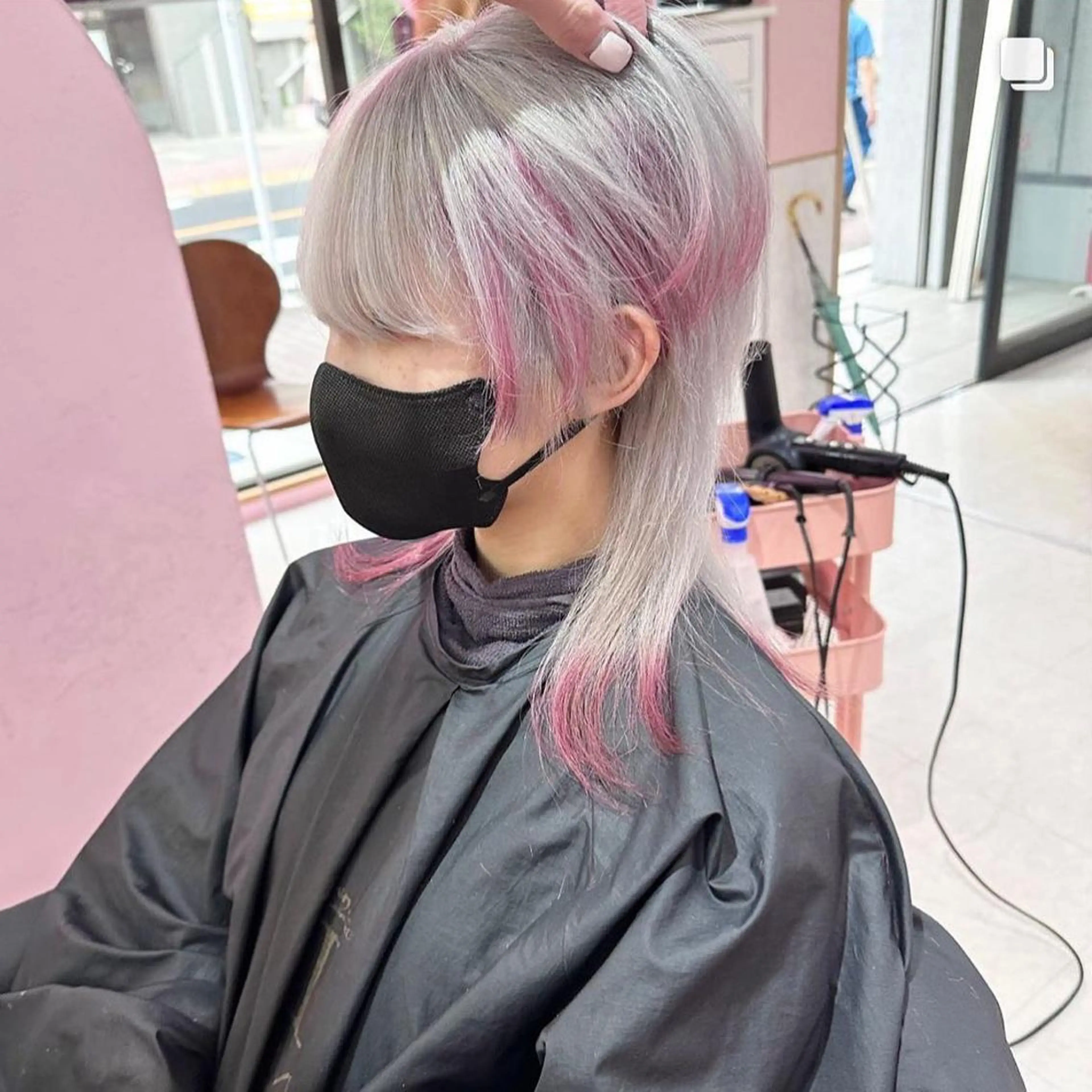 ミディアム ヘアアレンジ ミディアムパーマ ボブ フレンチガーリー ヨシンモリ レイヤーカット ヘアカラー トリートメント ❄️💛エクステ ブリーチ❄️yukiのヘアスタイル