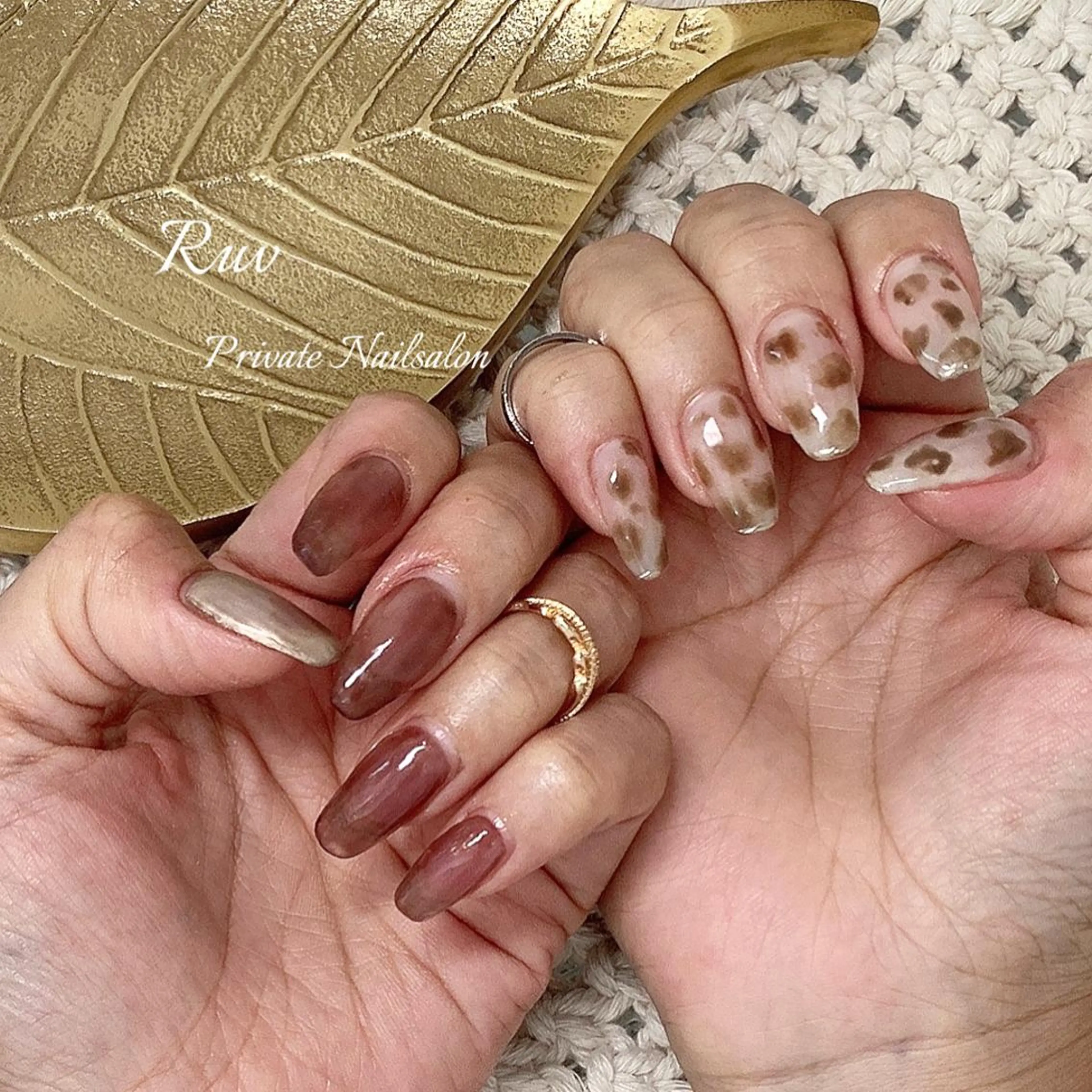 ネイル ニュアンスネイル ハンドネイル プライベート ネイルサロン　ルヴのネイルデザイン