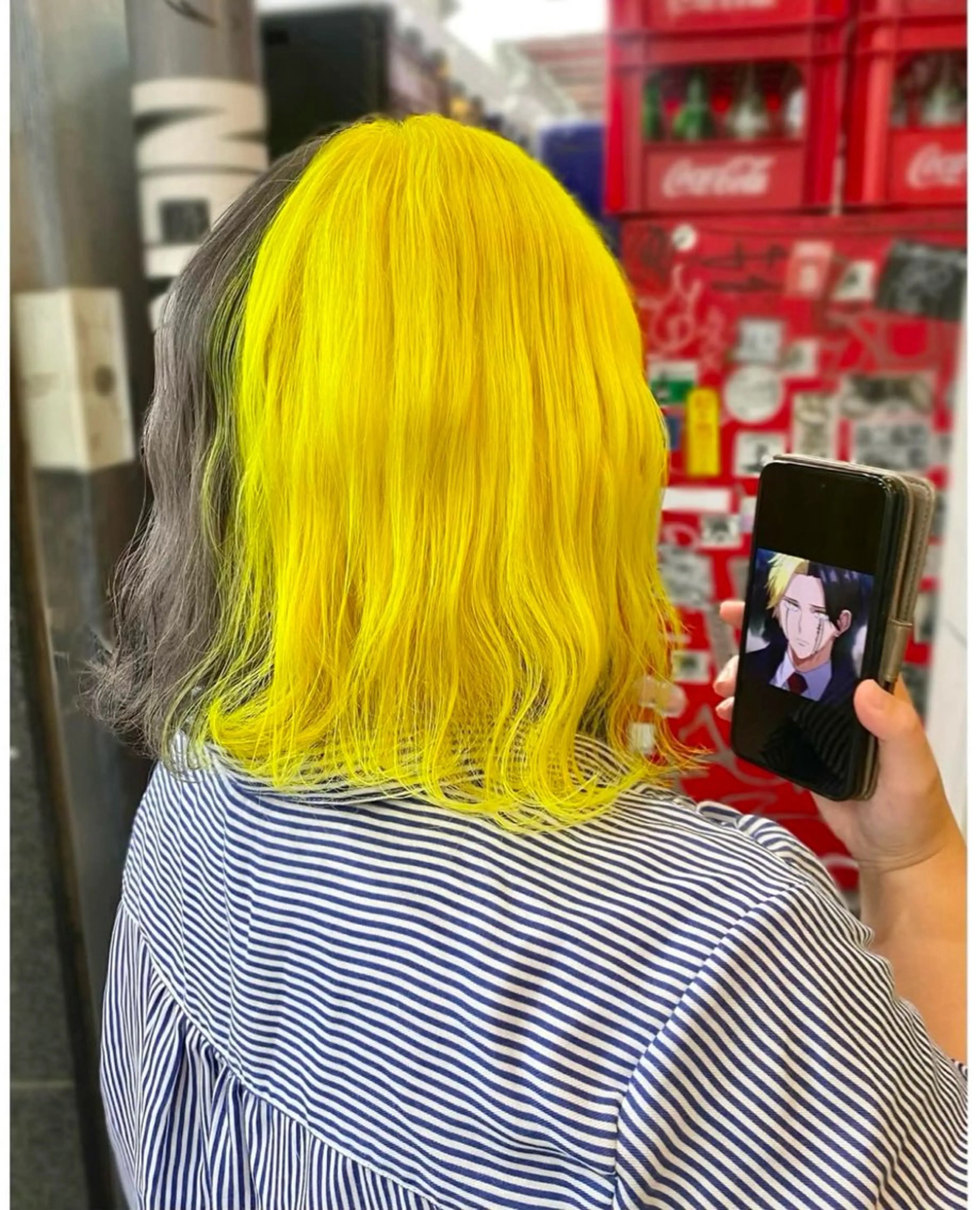 カラー 黒髪 ダークグレー ヘアカラー GARU-ガル-所属・TSUNO🦖 派手髪/オタク美容師のヘアスタイル