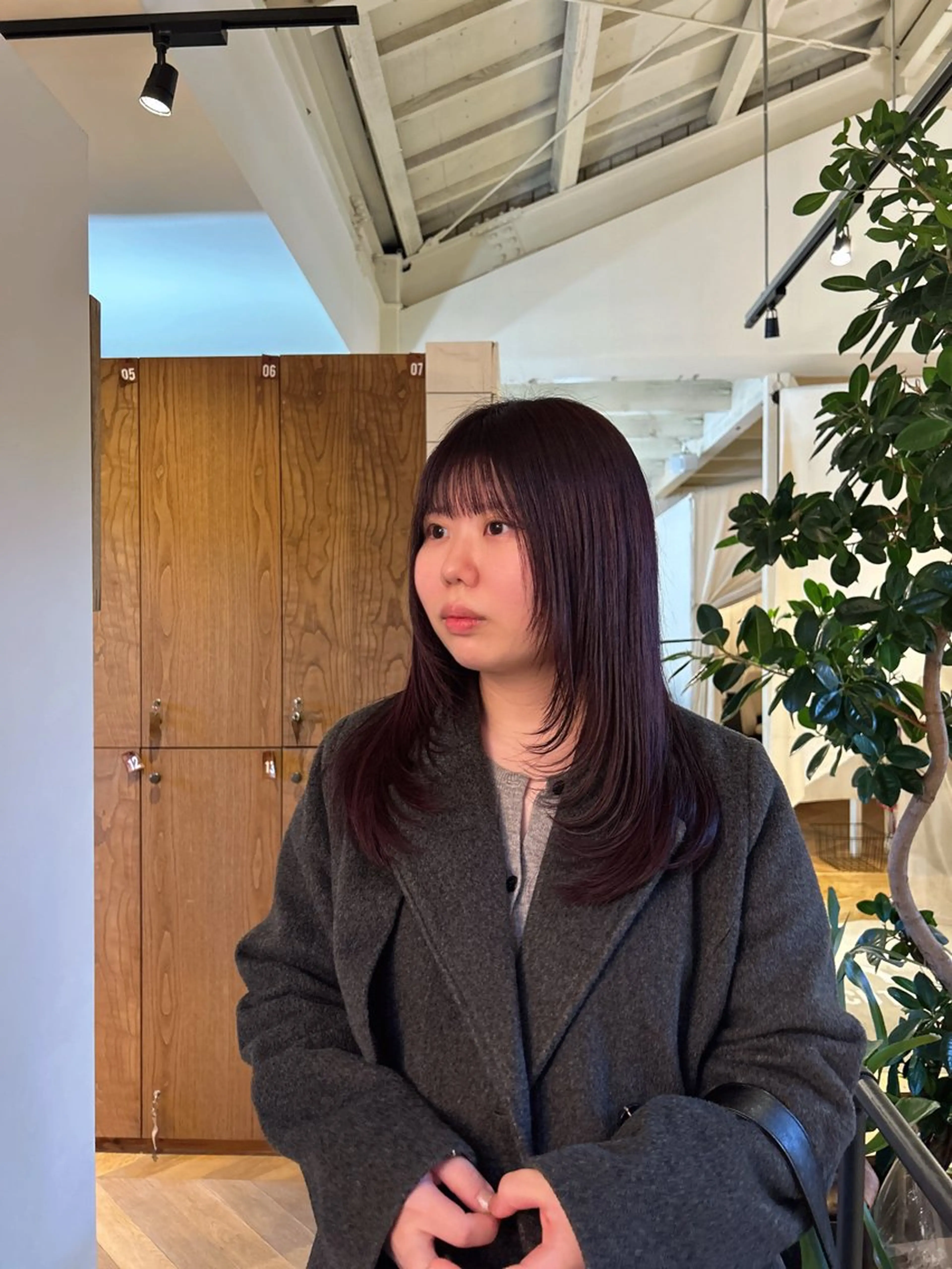 ロング カラー バイオレットカラー 顔まわりレイヤー レイヤーカット hair lapis上地所属・ハヤシ ユウカのヘアスタイル