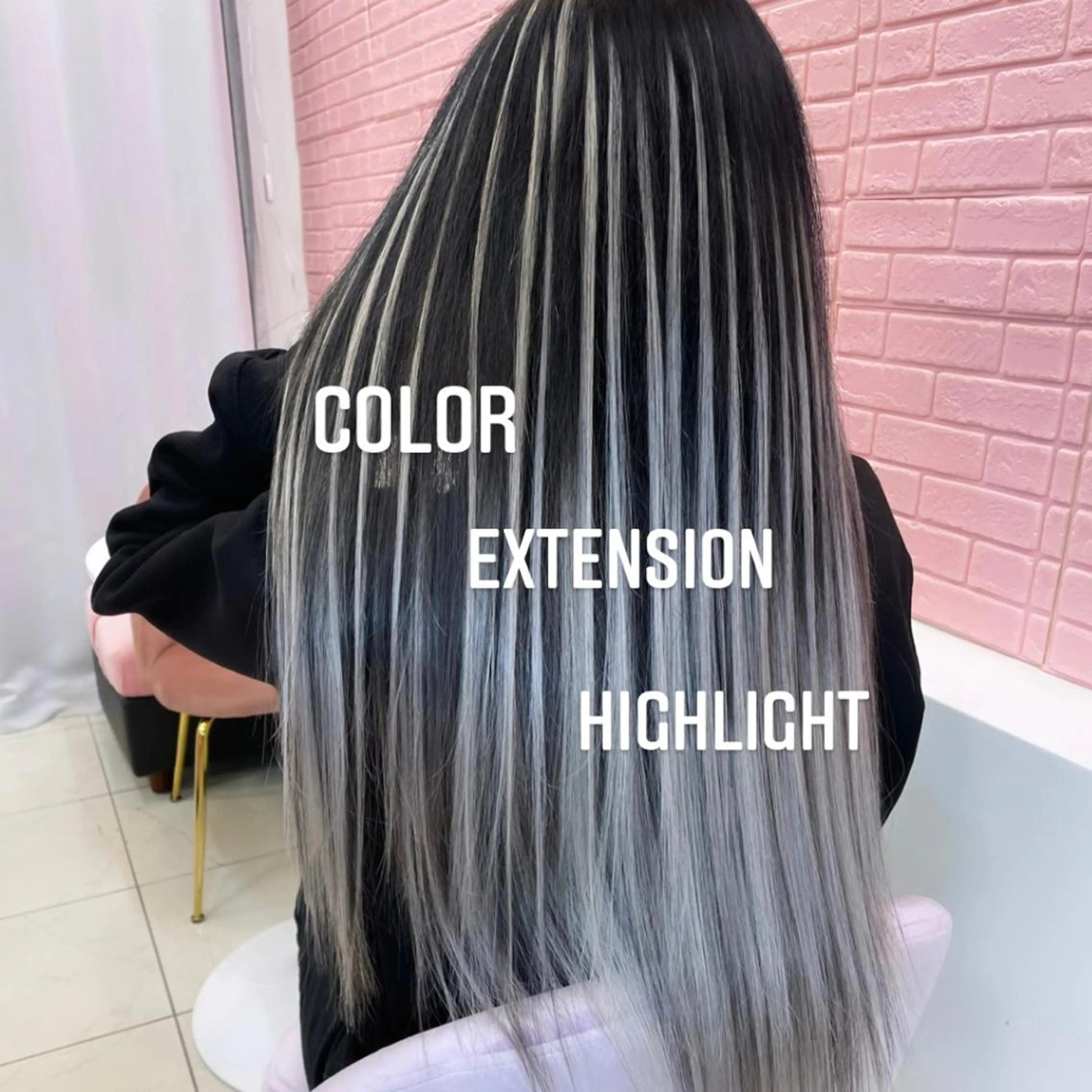 ロング カラー ヘアカラー エクステ エクステ🩵ブリーチ 韓国ヘア🩵KAEのヘアスタイル