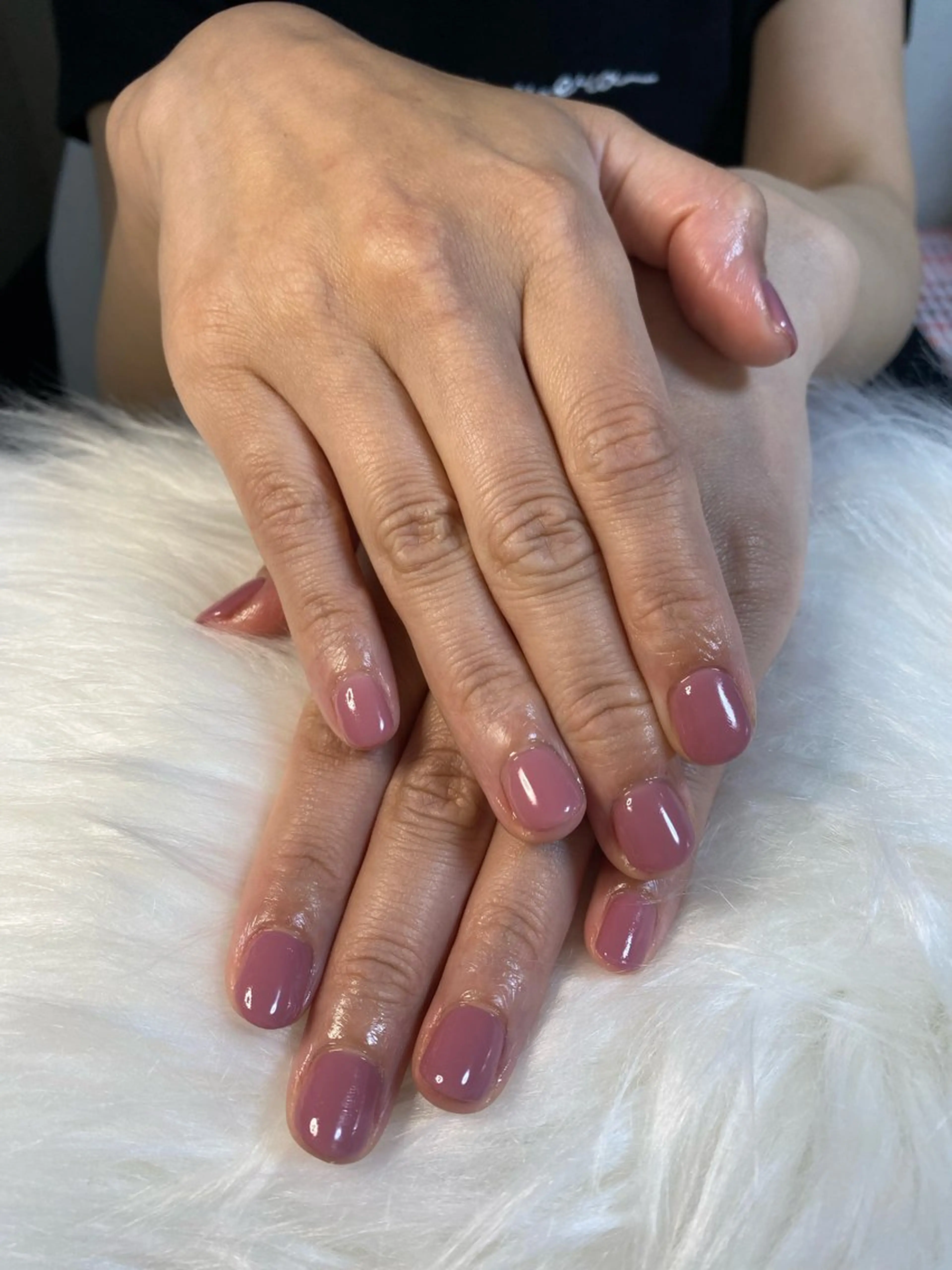 ネイル ワンカラーネイル ピンク デュアス R _宇都宮のネイルデザイン