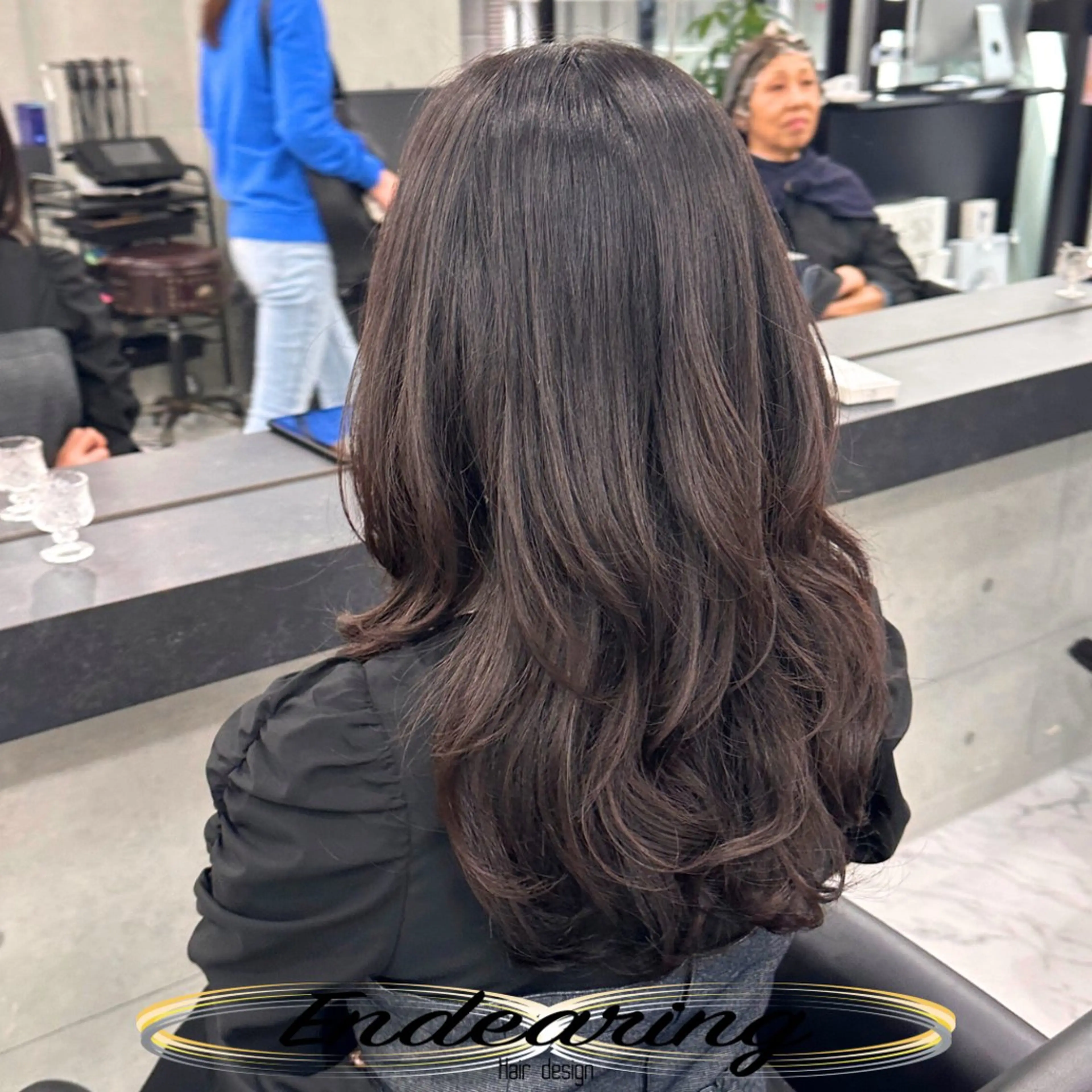 セミロング アッシュ レイヤーカット カット ヘアカラー Endearing 銀座/レイヤーカットのヘアスタイル