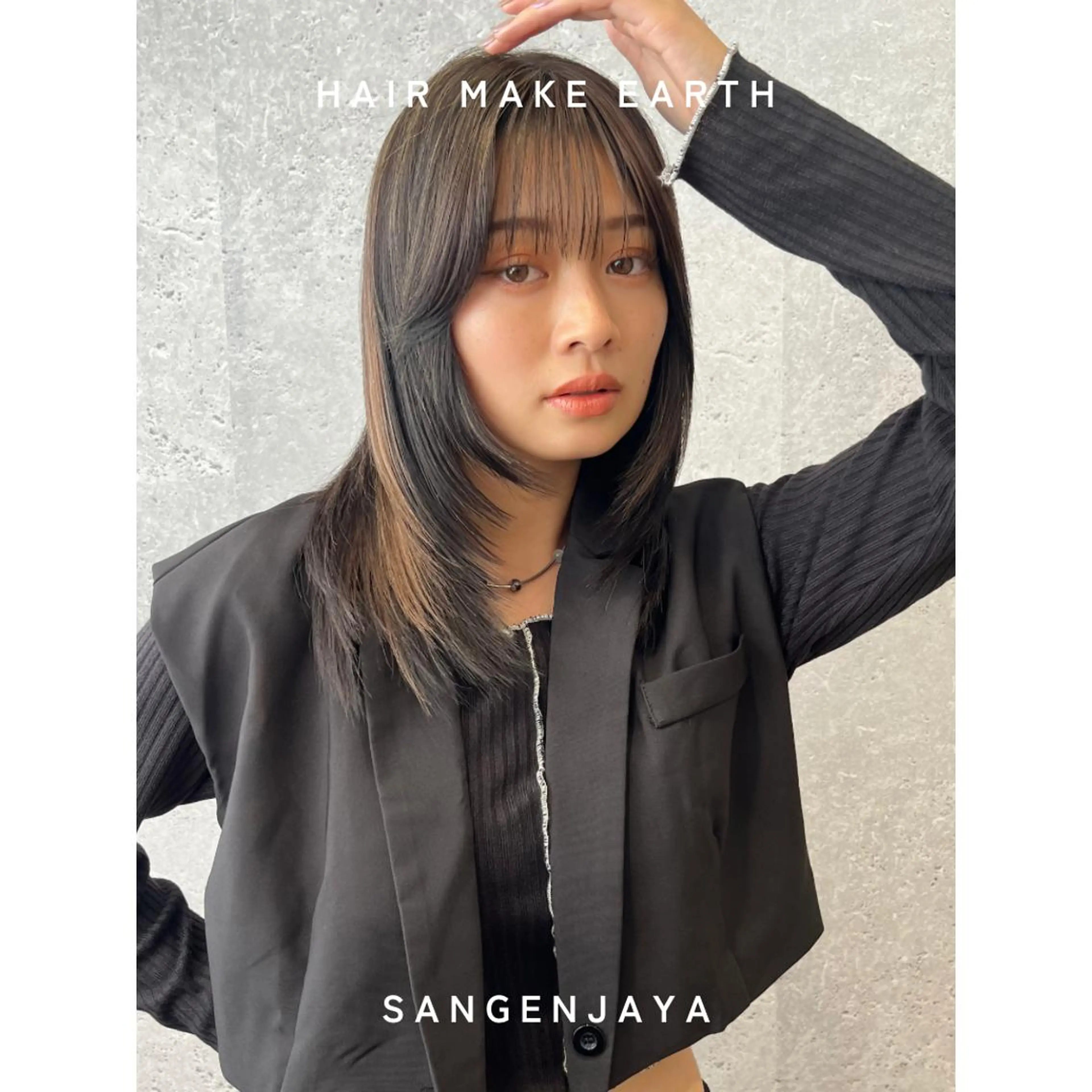 セミロング hair make earth 🪡のヘアスタイル