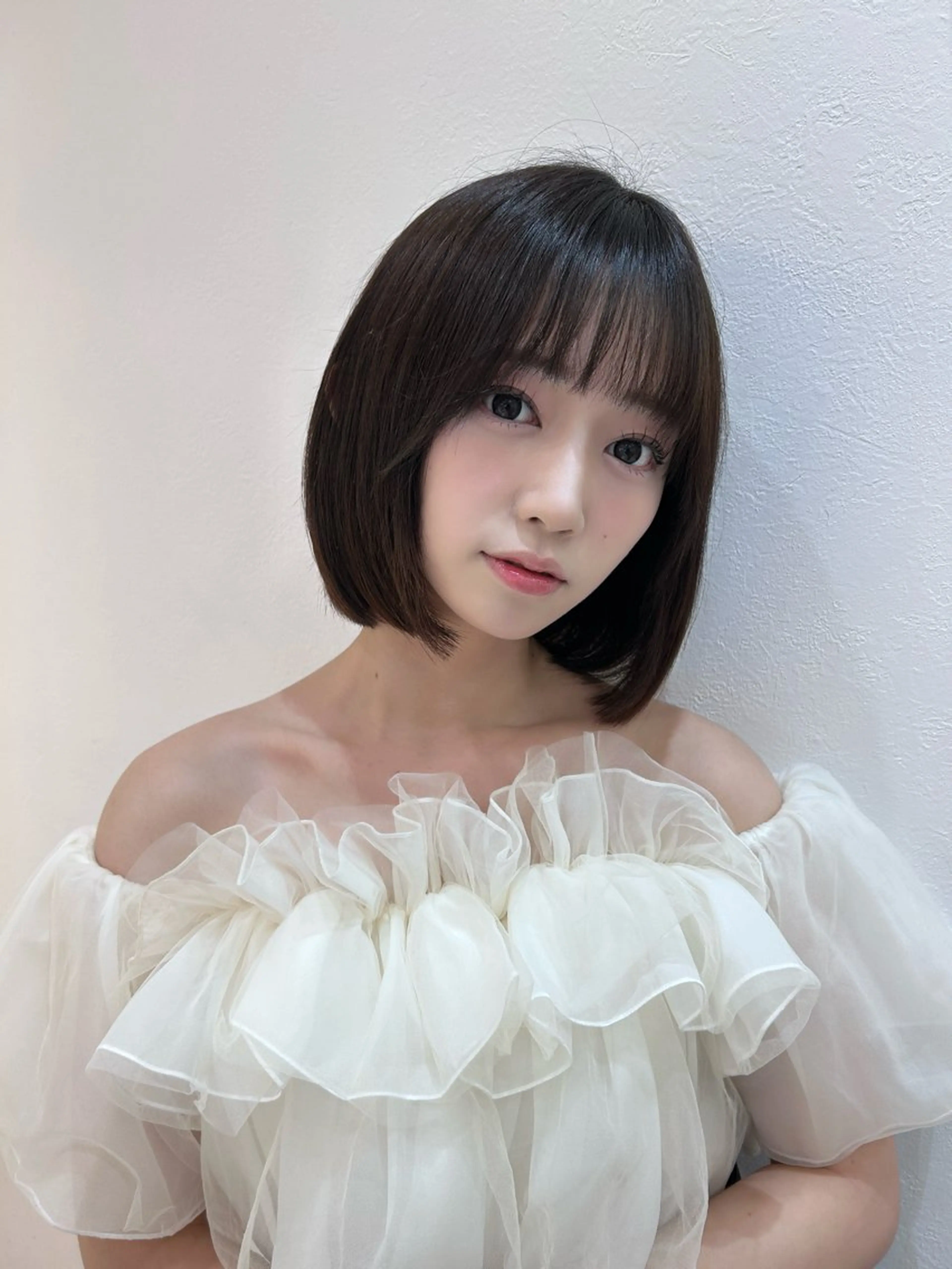 ショート ボブ 顔周りカット 韓国風ヘア カット トリートメント ボブ/レイヤーボブ/ 髪質改善/梶川 夏季のヘアスタイル