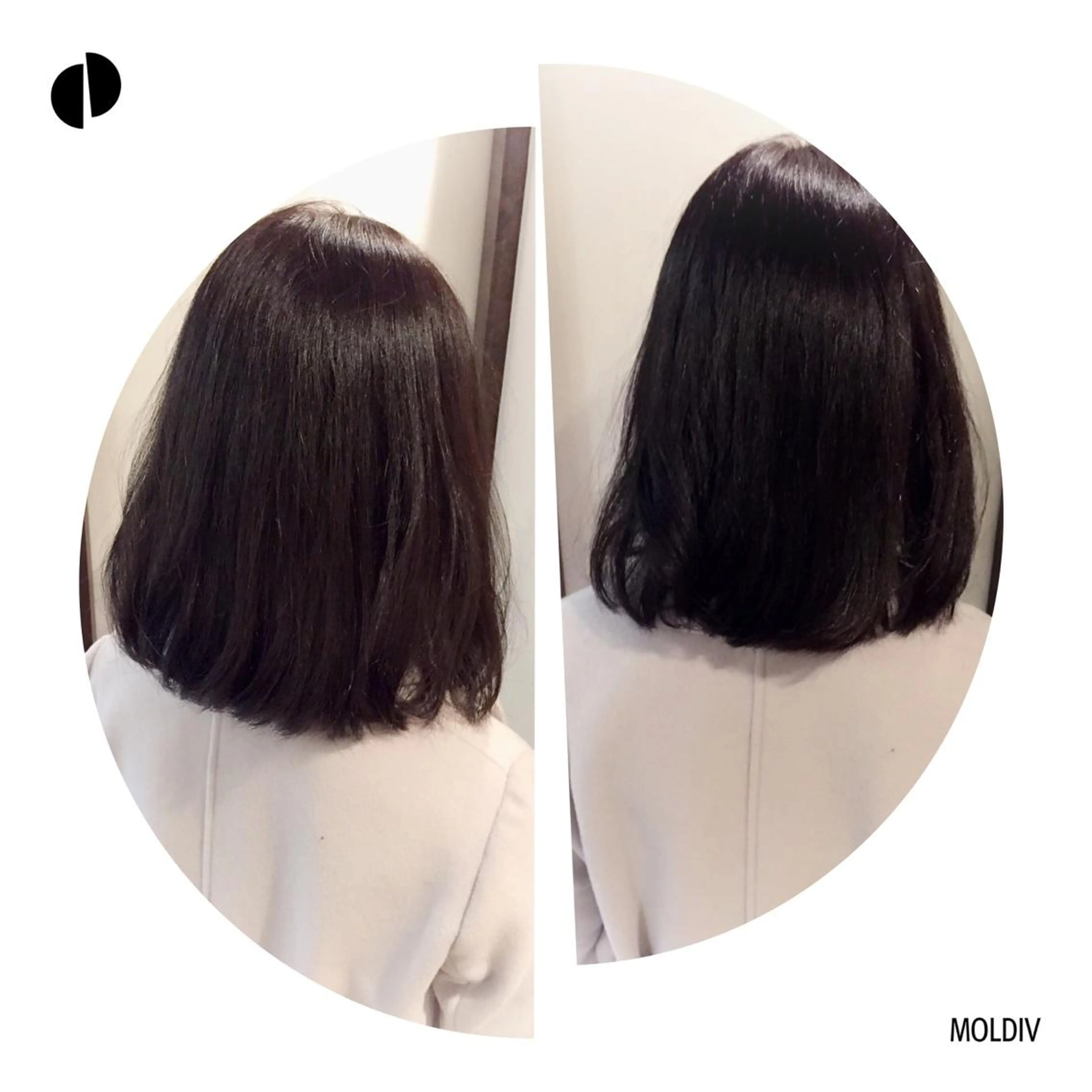 ミディアム カラー ブラウンカラー ダークブラウン ネイビーカラー ✨縮毛矯正✨髪質改善 ナカシマ ユミのヘアスタイル