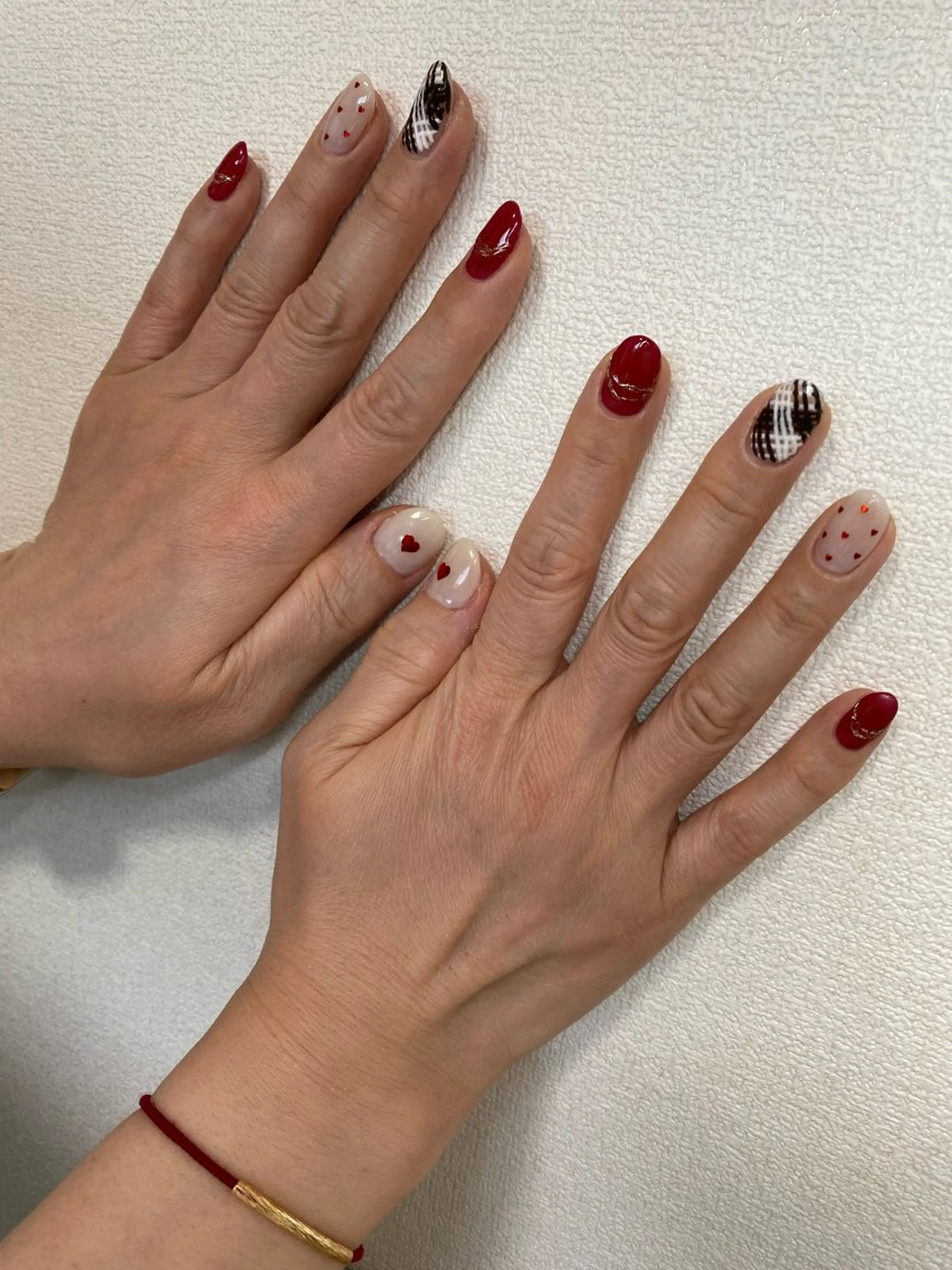 ネイル バレンタイン ハンドネイル 自宅サロン FeelFreeのネイルデザイン