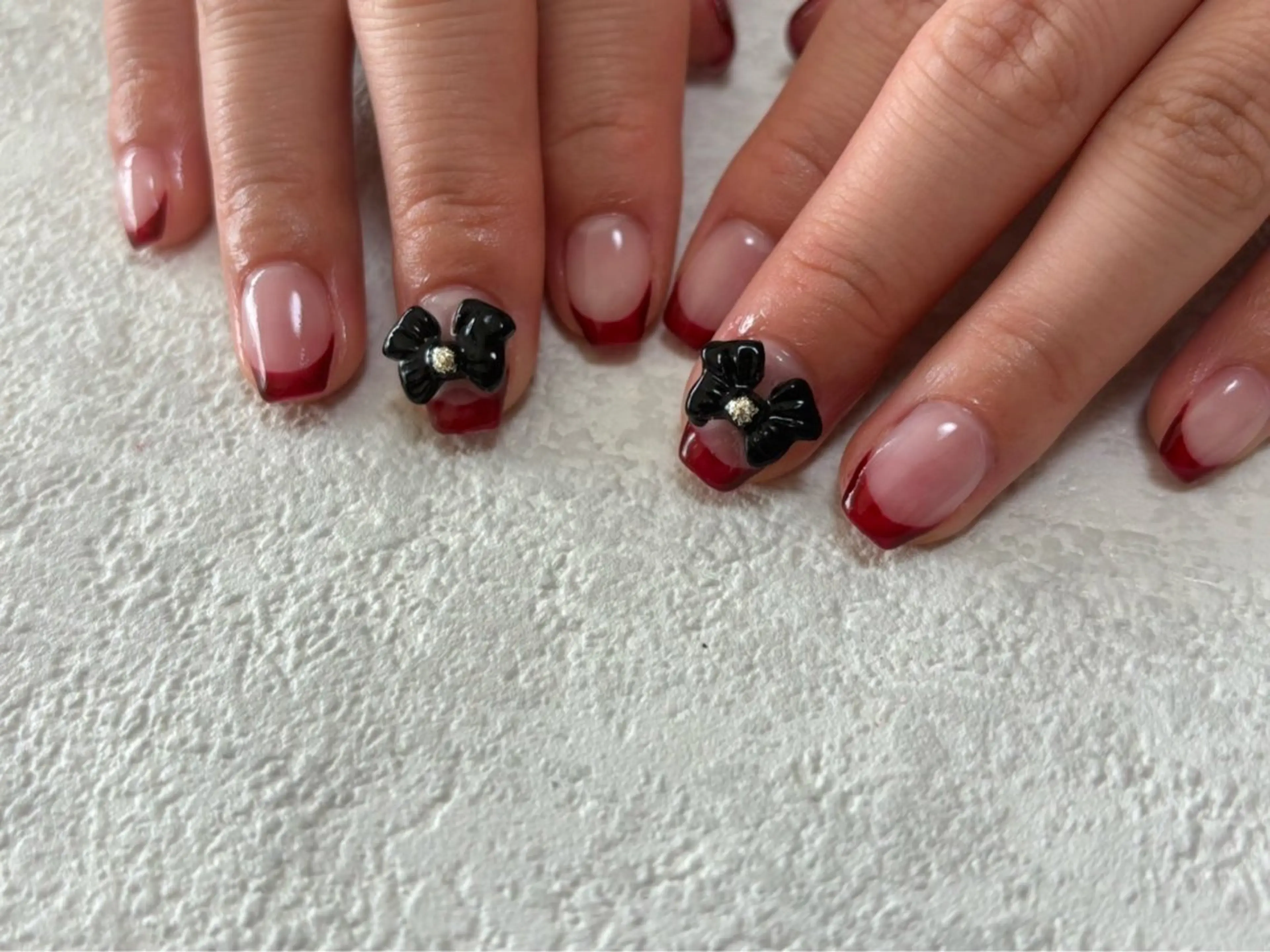 ネイル ボルドー フレンチネイル ジェルネイル 韓国ネイル メンズネイル kiki nail たまプラーザのネイルデザイン